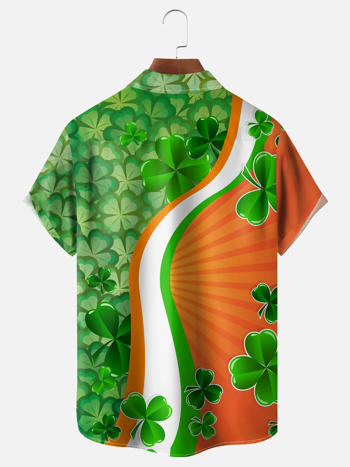 Moisture Wicking St. Patrick's Shamrock Chest Pocket Casual Shirt