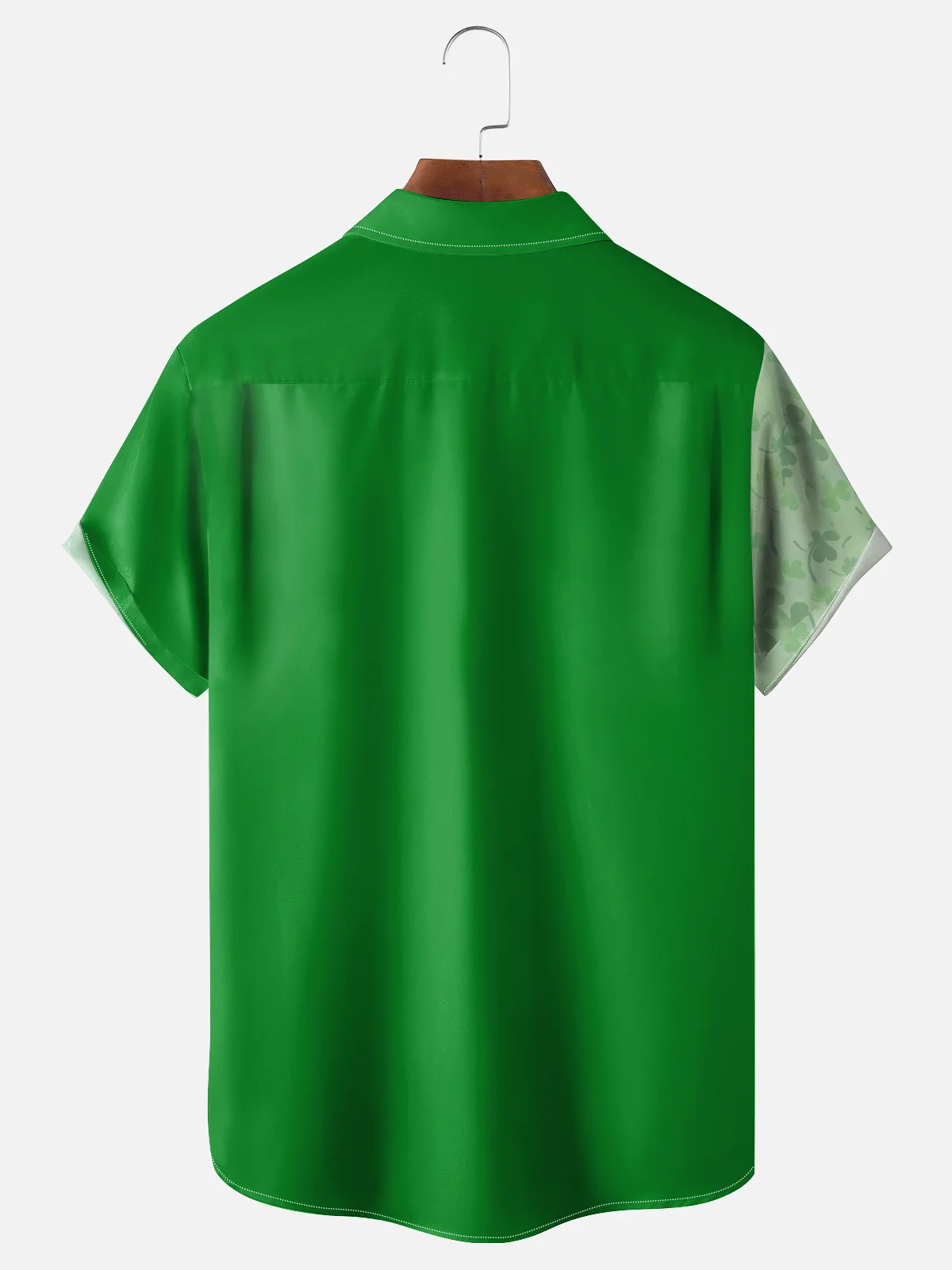 Moisture Wicking St. Patrick's Shamrock Beer Chest Pocket Casual Shirt