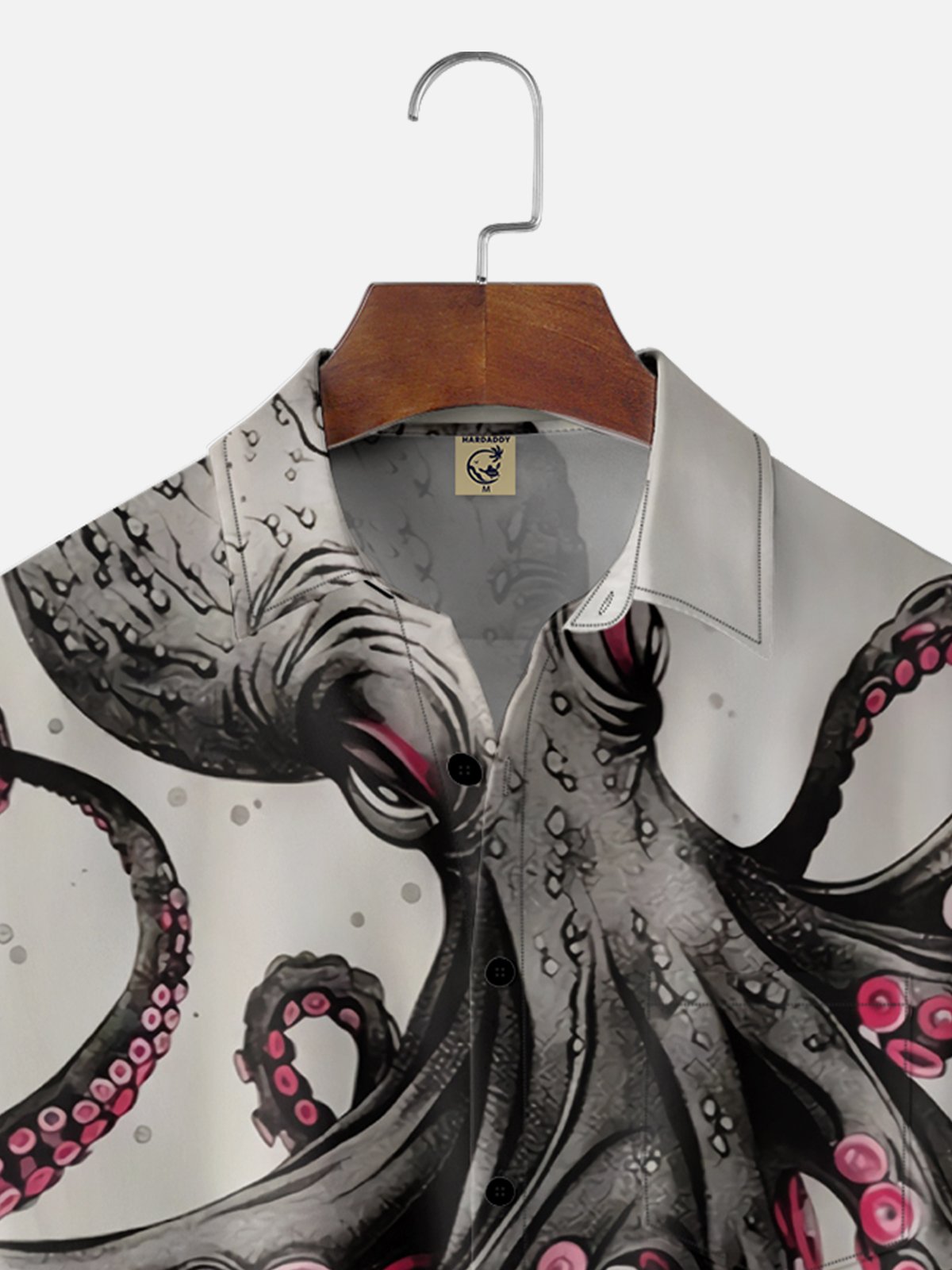 Moisture Wicking Octopus Chest Pocket hawaiian Shirt