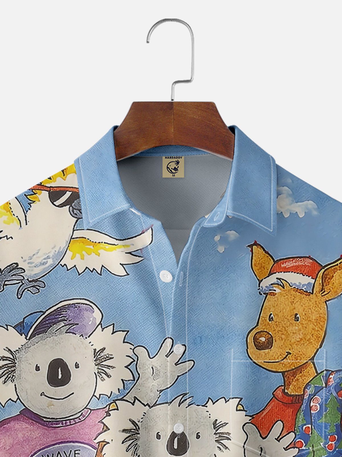 Moisture-wicking Australia Day Koala Blue Chest Pocket Casual Shirt