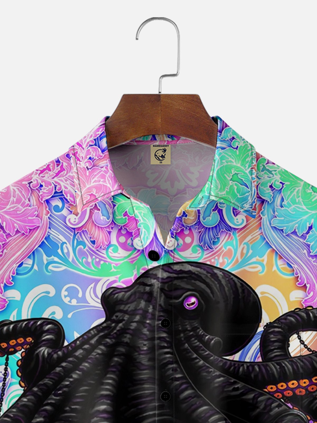 Moisture-wicking Fantasy Octopus Chest Pocket Hawaiian Shirt