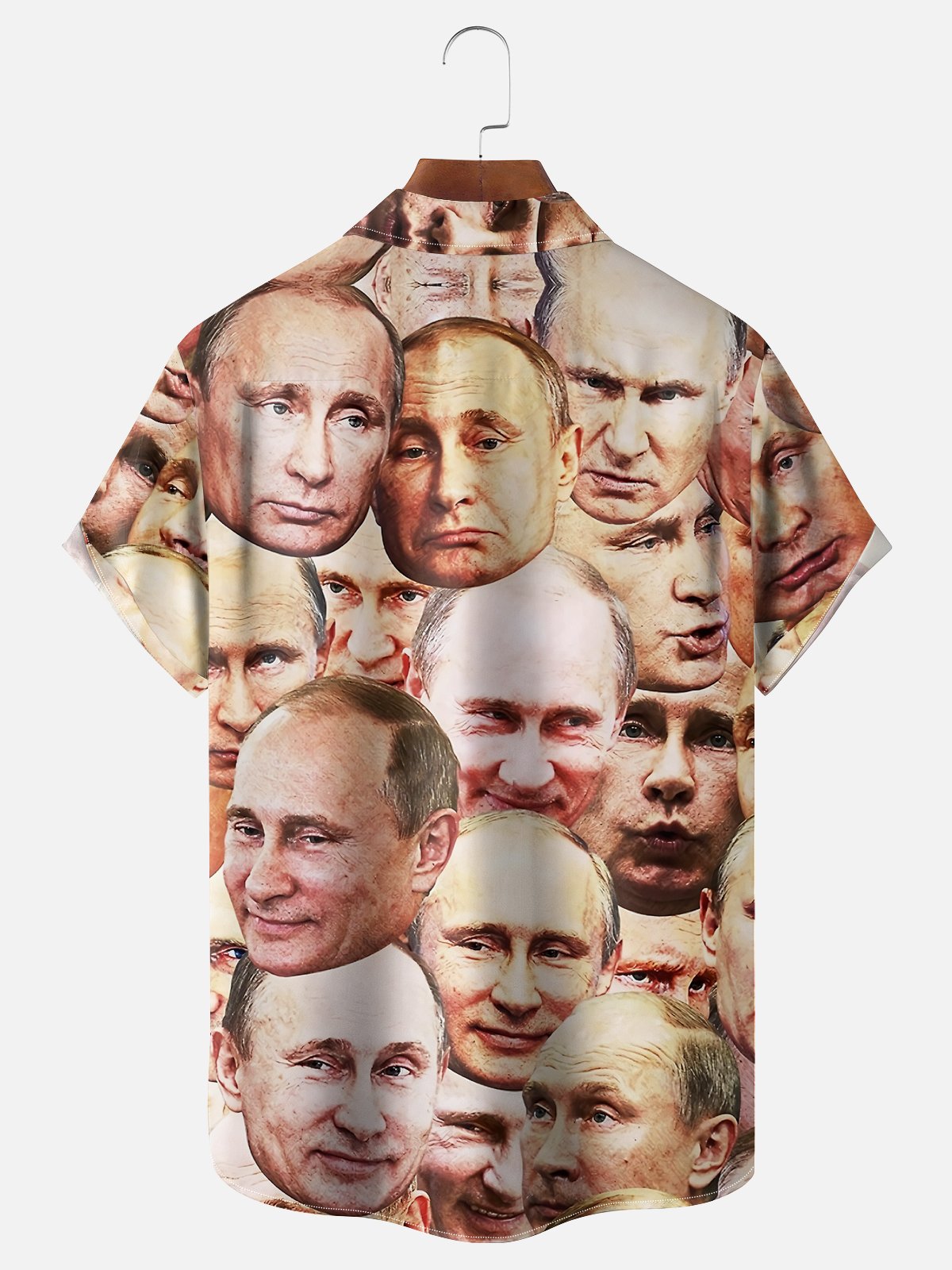 Moisture-wicking Putin Art Painting Chest Pocket Casual Shirt