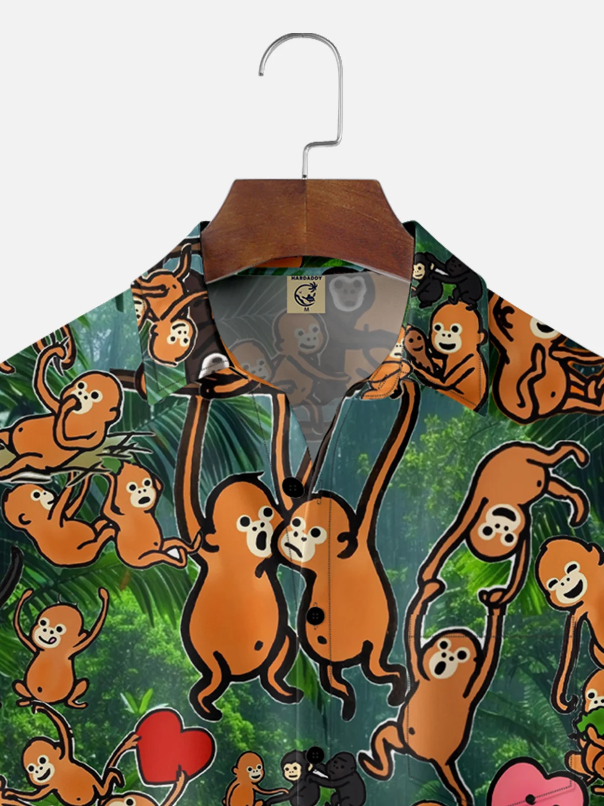 Moisture-wicking Gibbon Monkey Chest Pocket Hawaiian Shirt