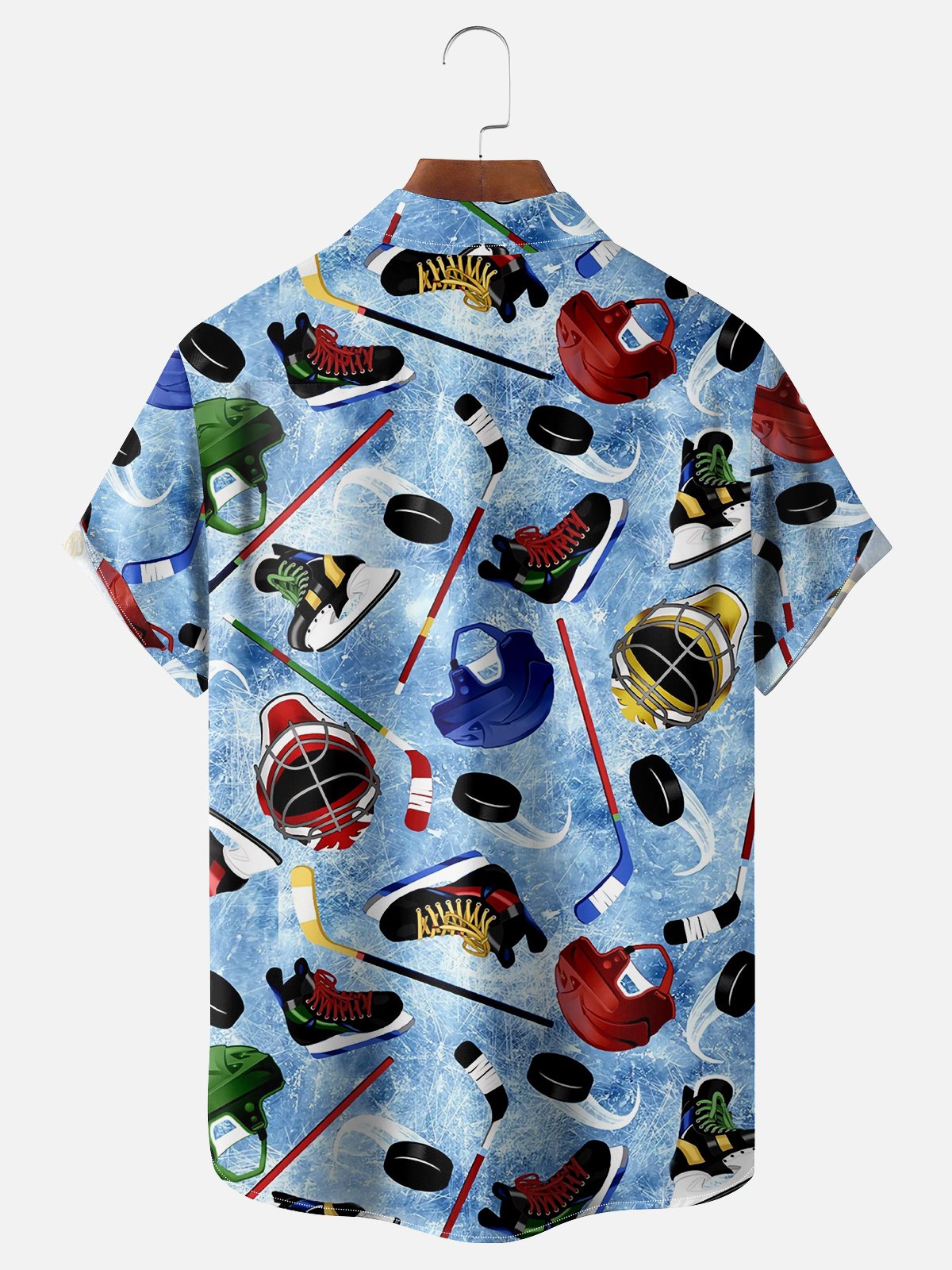 Moisture-wicking Ice Hockey Chest Pocket Casual Shirt