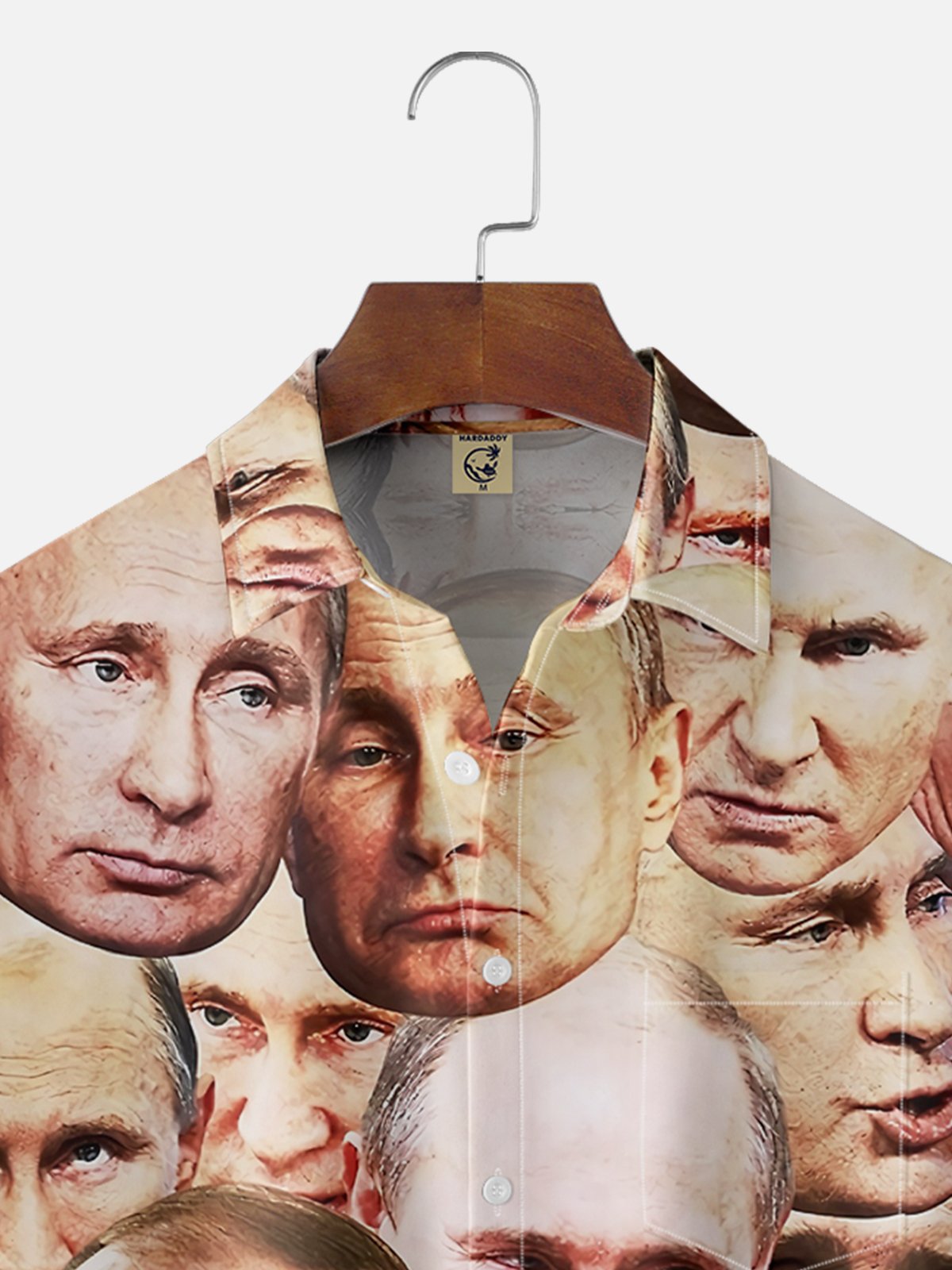 Moisture-wicking Putin Art Painting Chest Pocket Casual Shirt