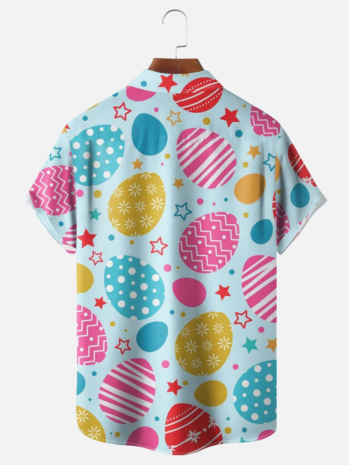 Moisture-wicking Easter Eggs Chest Pocket Casual Shirt