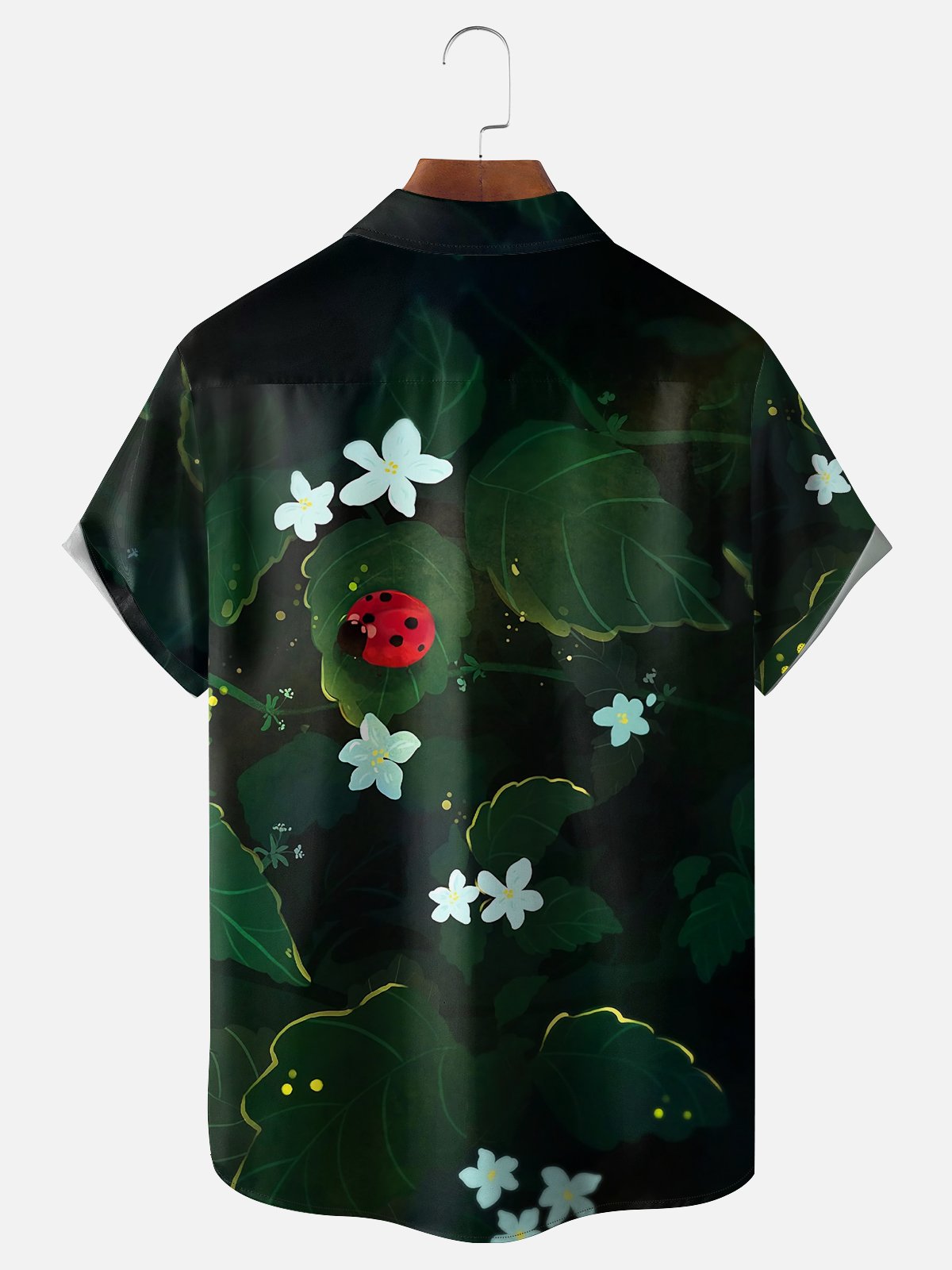 Moisture-wicking Ladybug Chest Pocket Casual Shirt