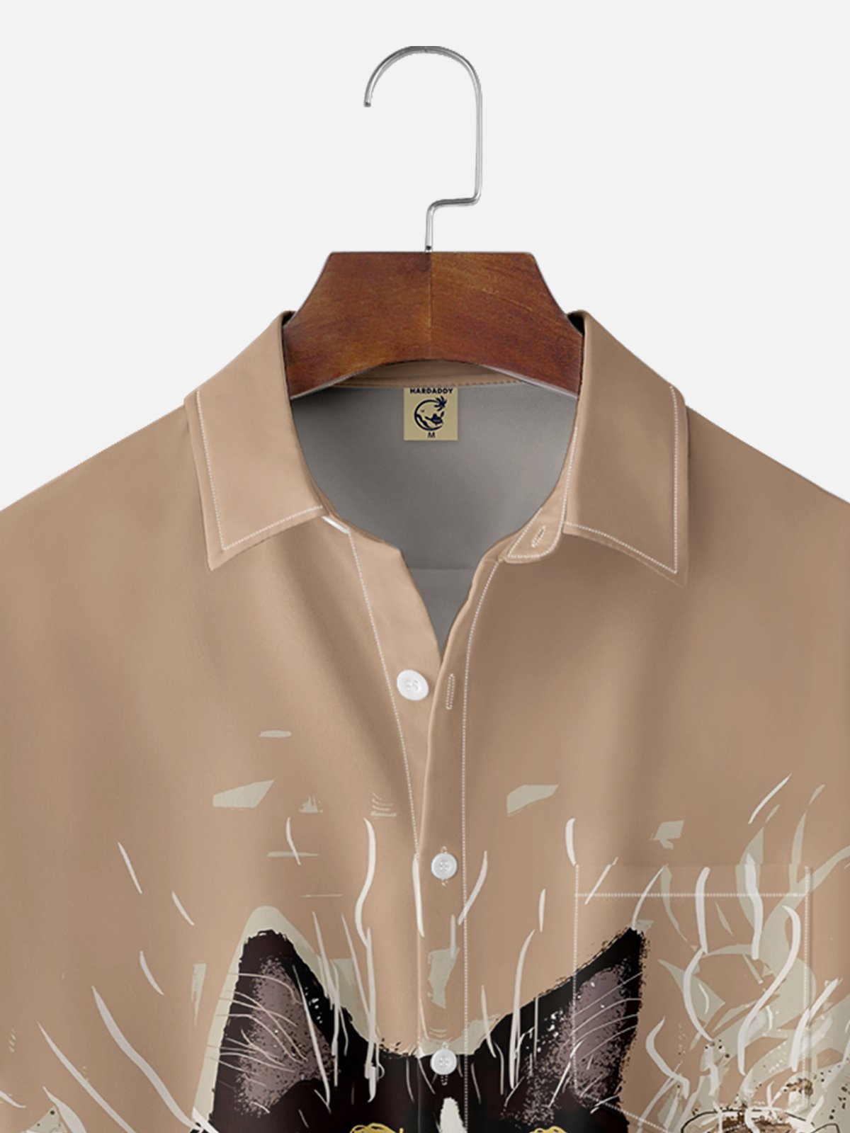 Moisture-wicking Art Painting Chest Pocket Casual Shirt