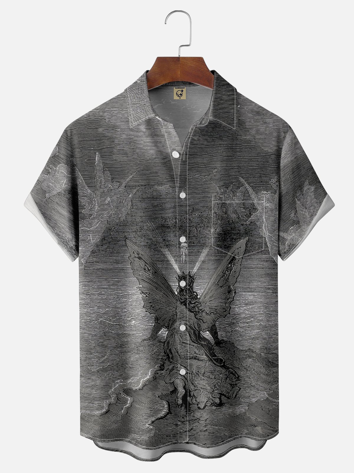 Moisture-wicking Art Painting Chest Pocket Casual Shirt