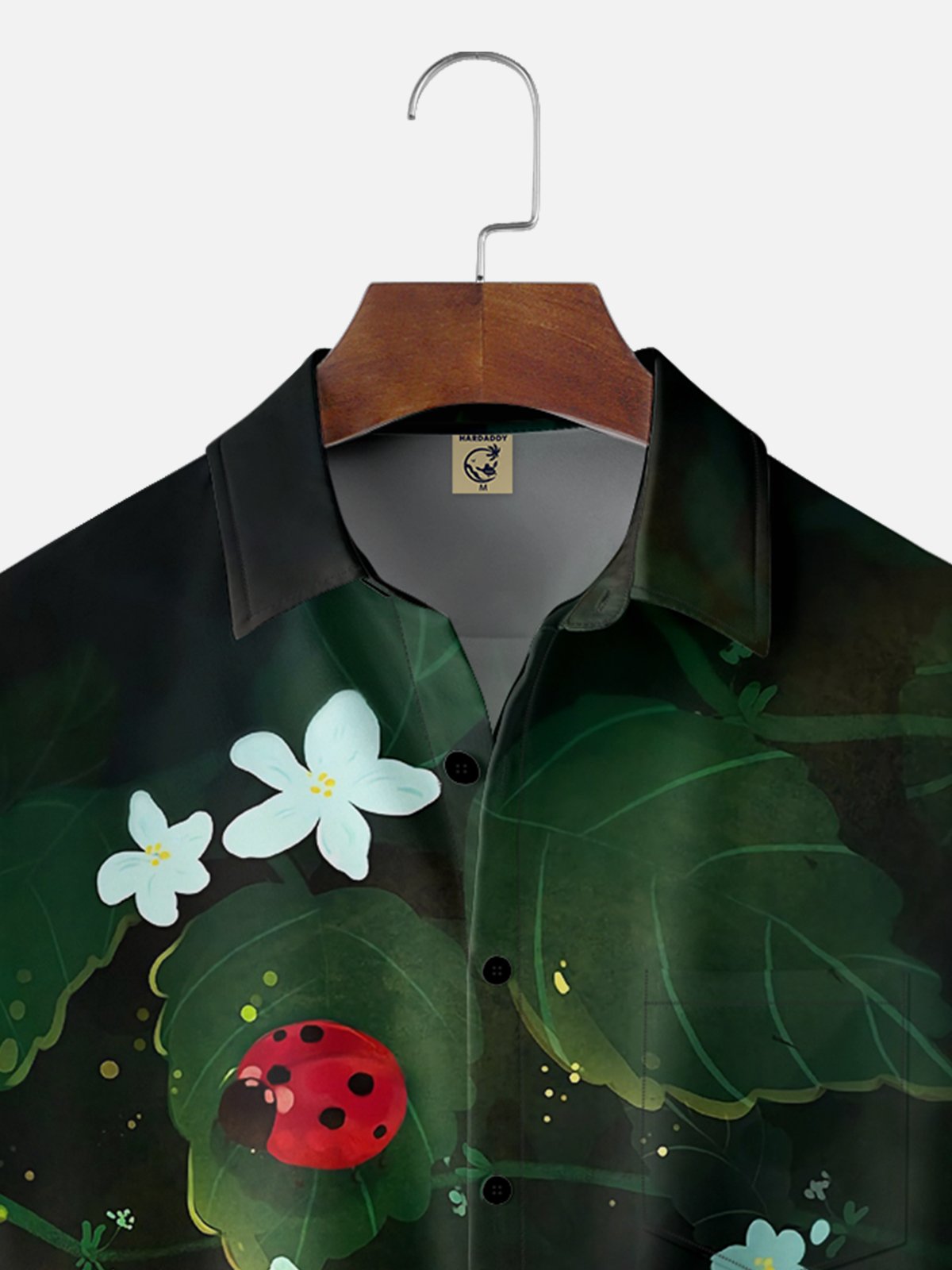 Moisture-wicking Ladybug Chest Pocket Casual Shirt