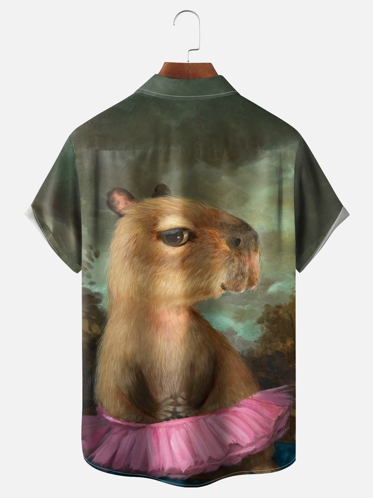 Moisture-wicking Capybara Chest Pocket Casual Shirt