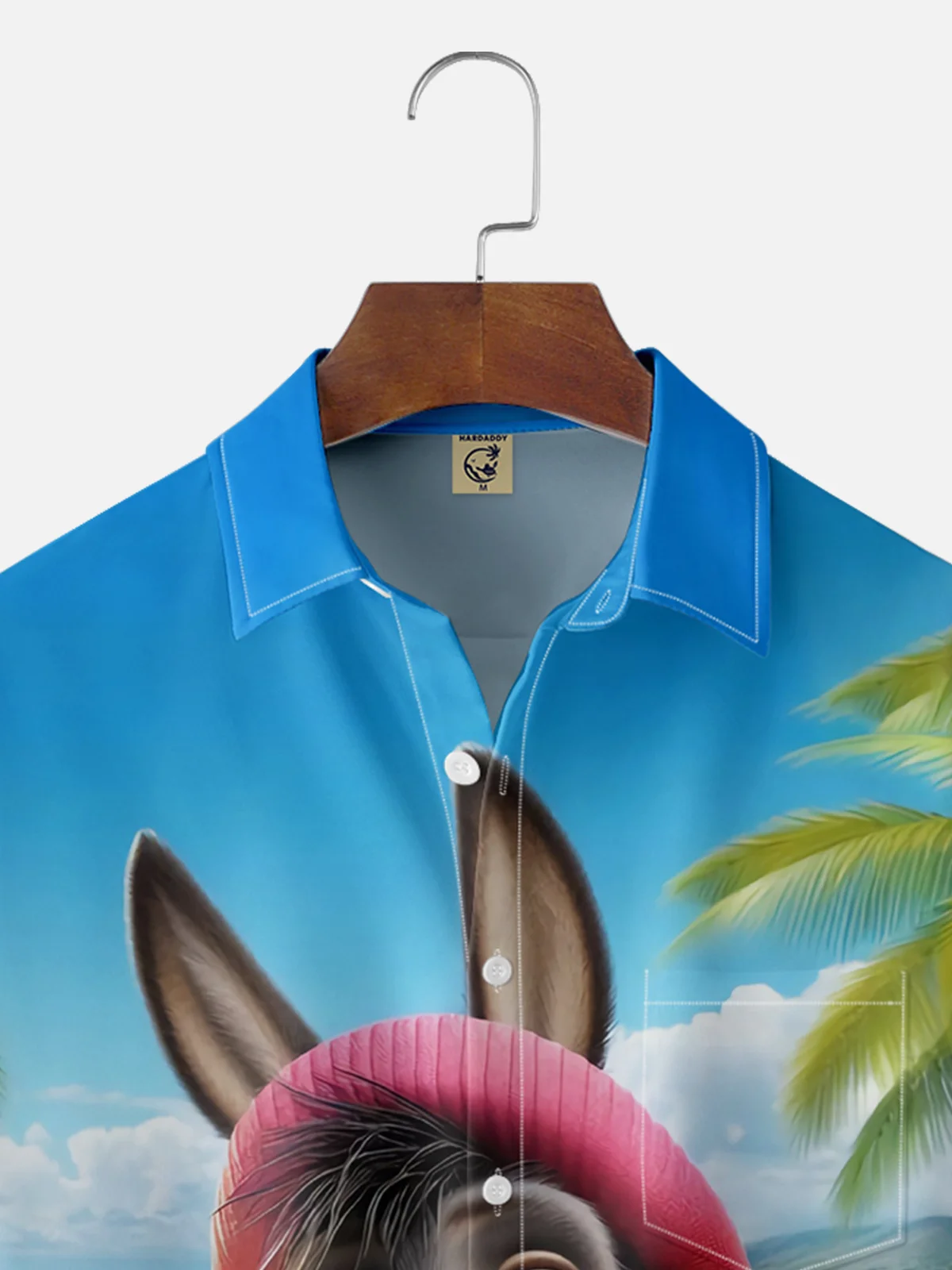 Moisture Wicking Tropical Donkey Monkey Chest Pocket Casual Shirt