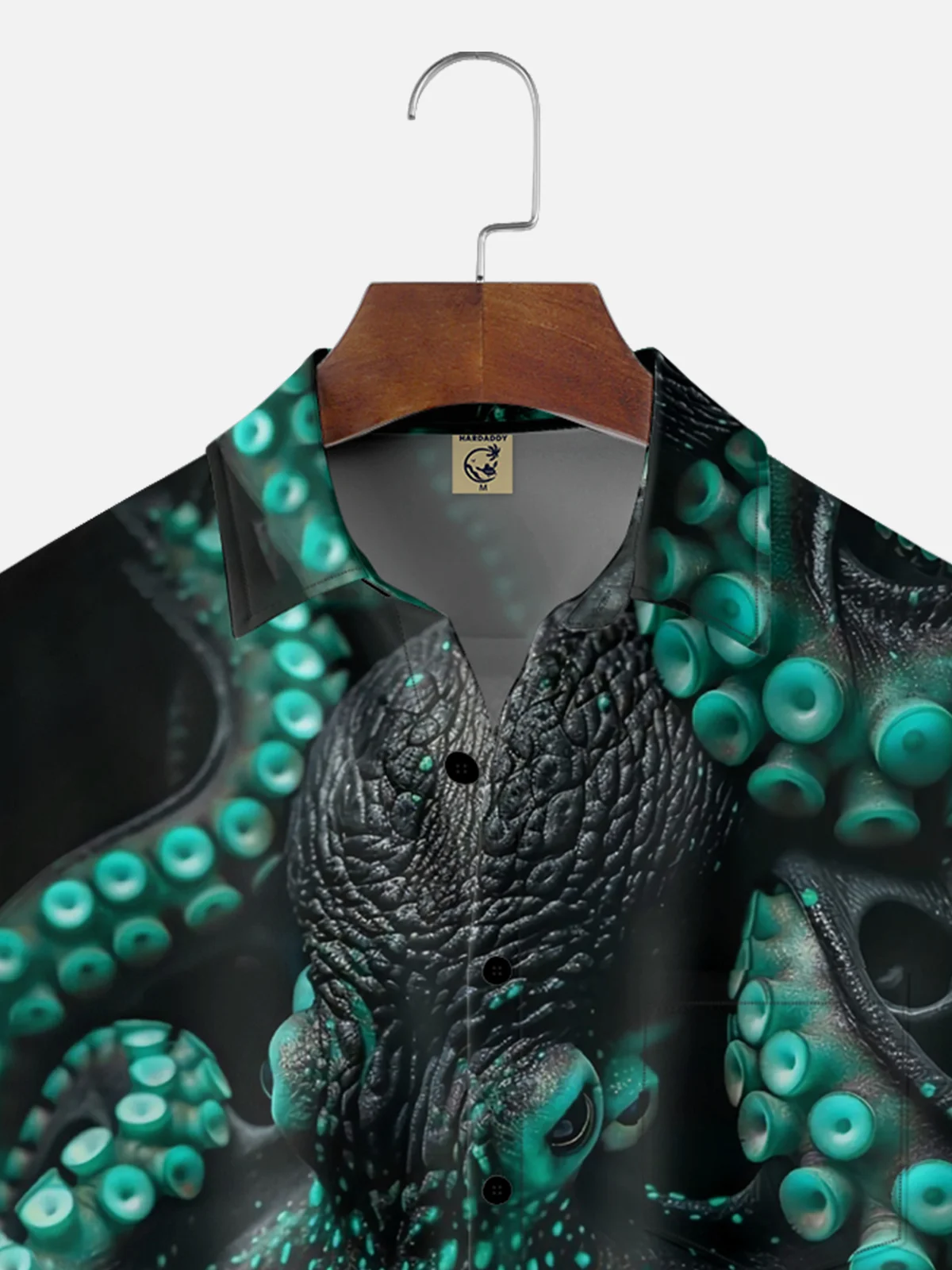 Moisture-wicking Marine Life Octopus Chest Pocket Casual Shirt