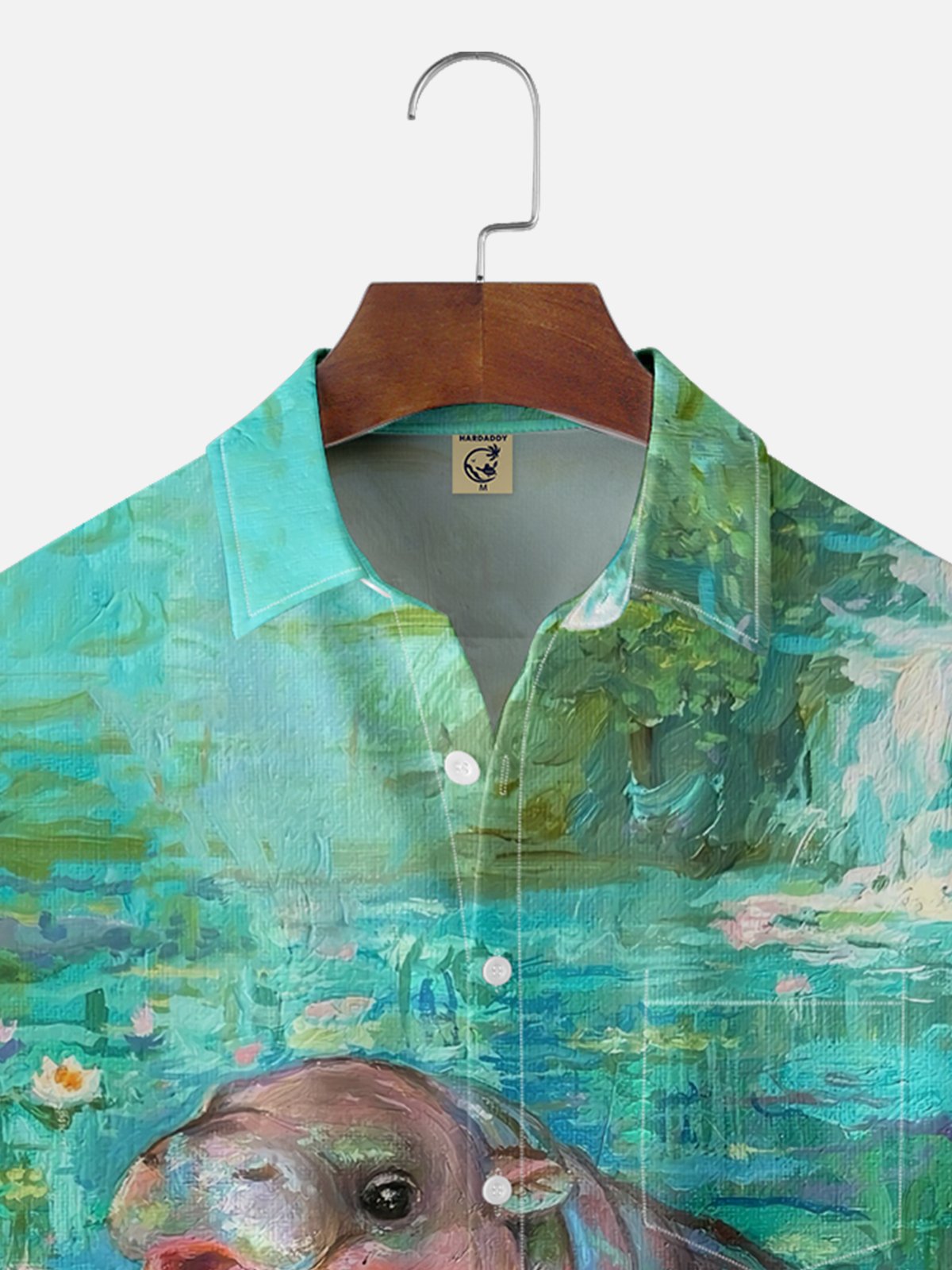 Moisture-wicking Illustration Artist Hema Chest Pocket Casual Shirt