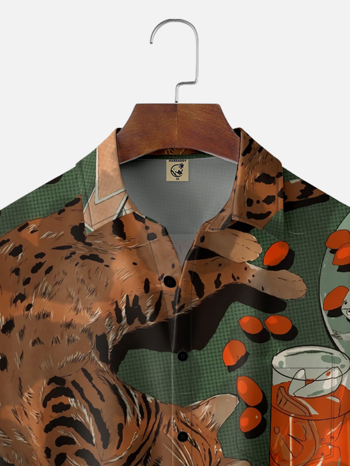 Moisture-wicking Artist Cat Leisurely Painting Chest Pocket Casual Shirt