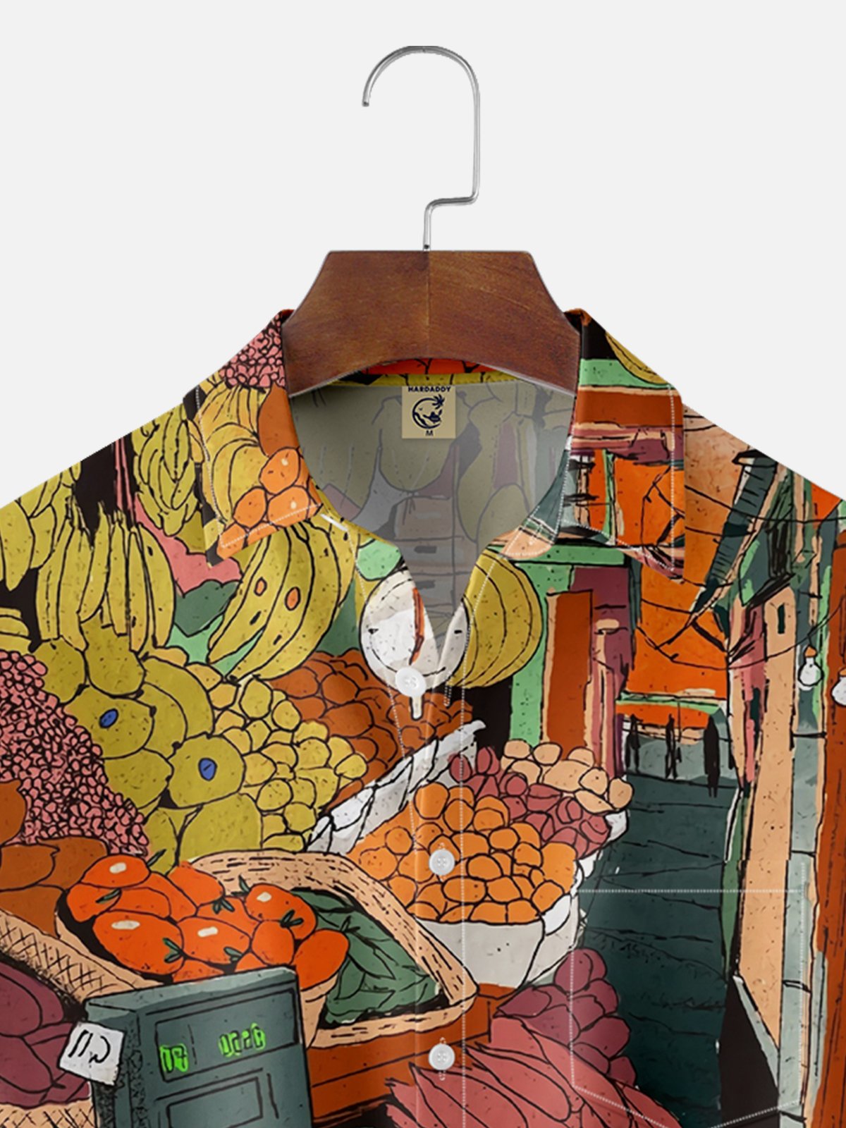 Moisture-wicking Artist Cat Grocery Store Painting Chest Pocket Casual Shirt