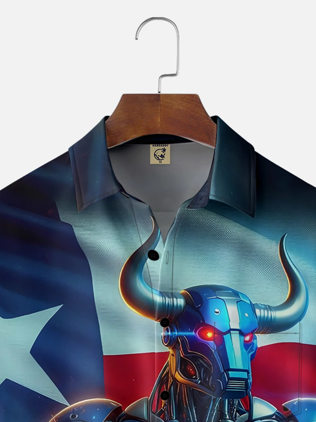 Moisture-wicking Texas Football Super Iron Bull Chest Pocket Casual Shirt