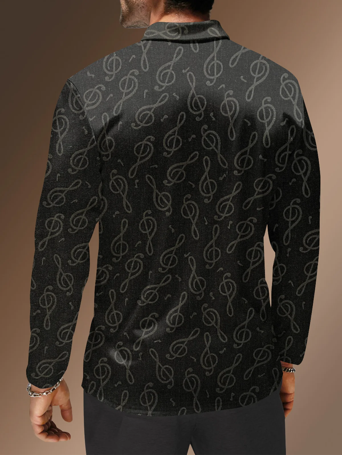 Moisture Wicking Music Notes Golf Polo