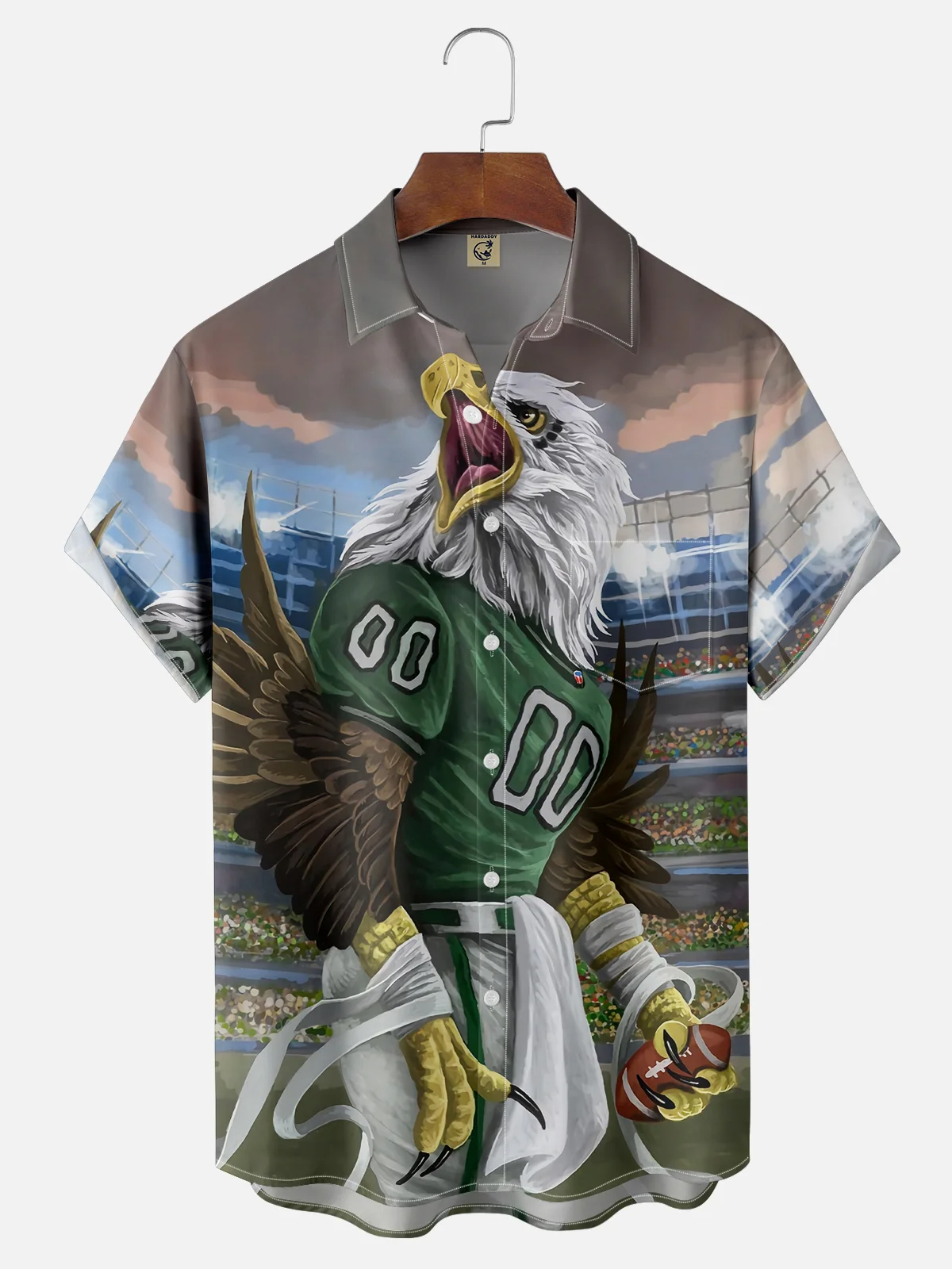 Moisture Wicking Philadelphia Art Football Eagles Chest Pocket Casual Shirt