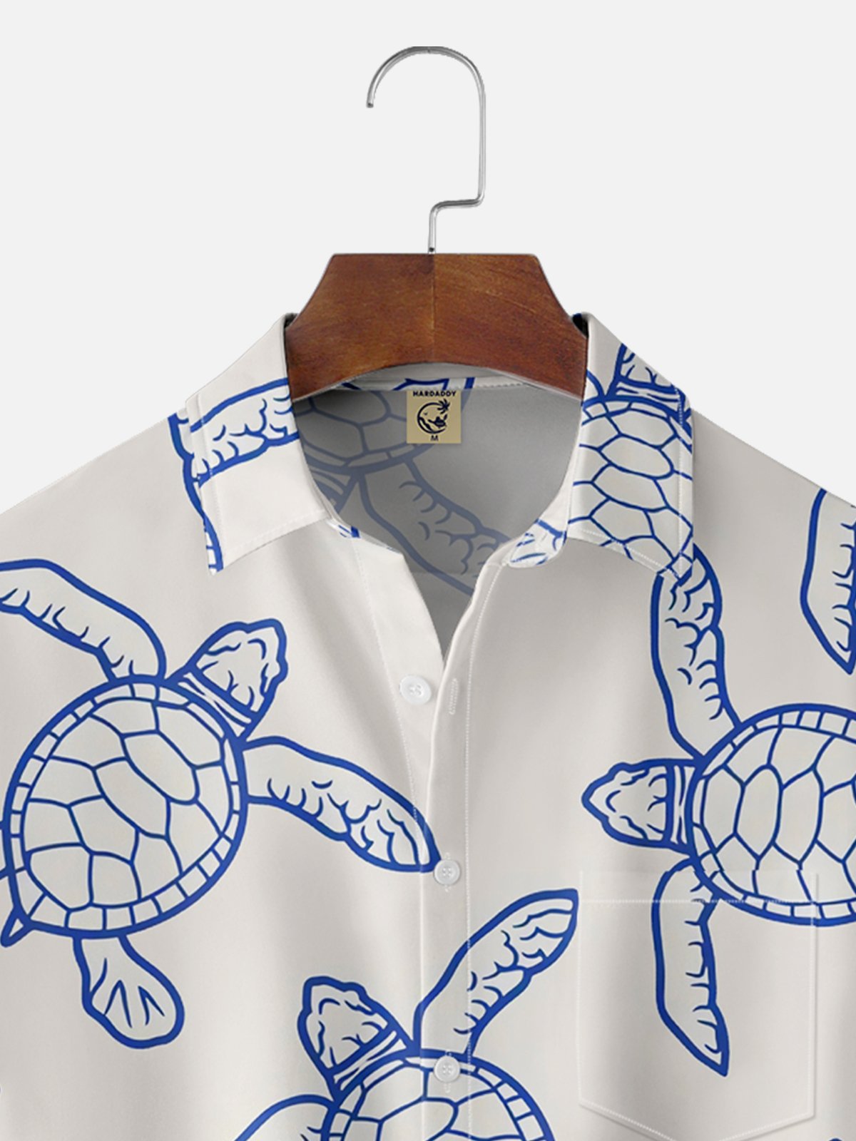 Moisture-wicking Sea Turtle Chest Pocket Hawaiian Shirt