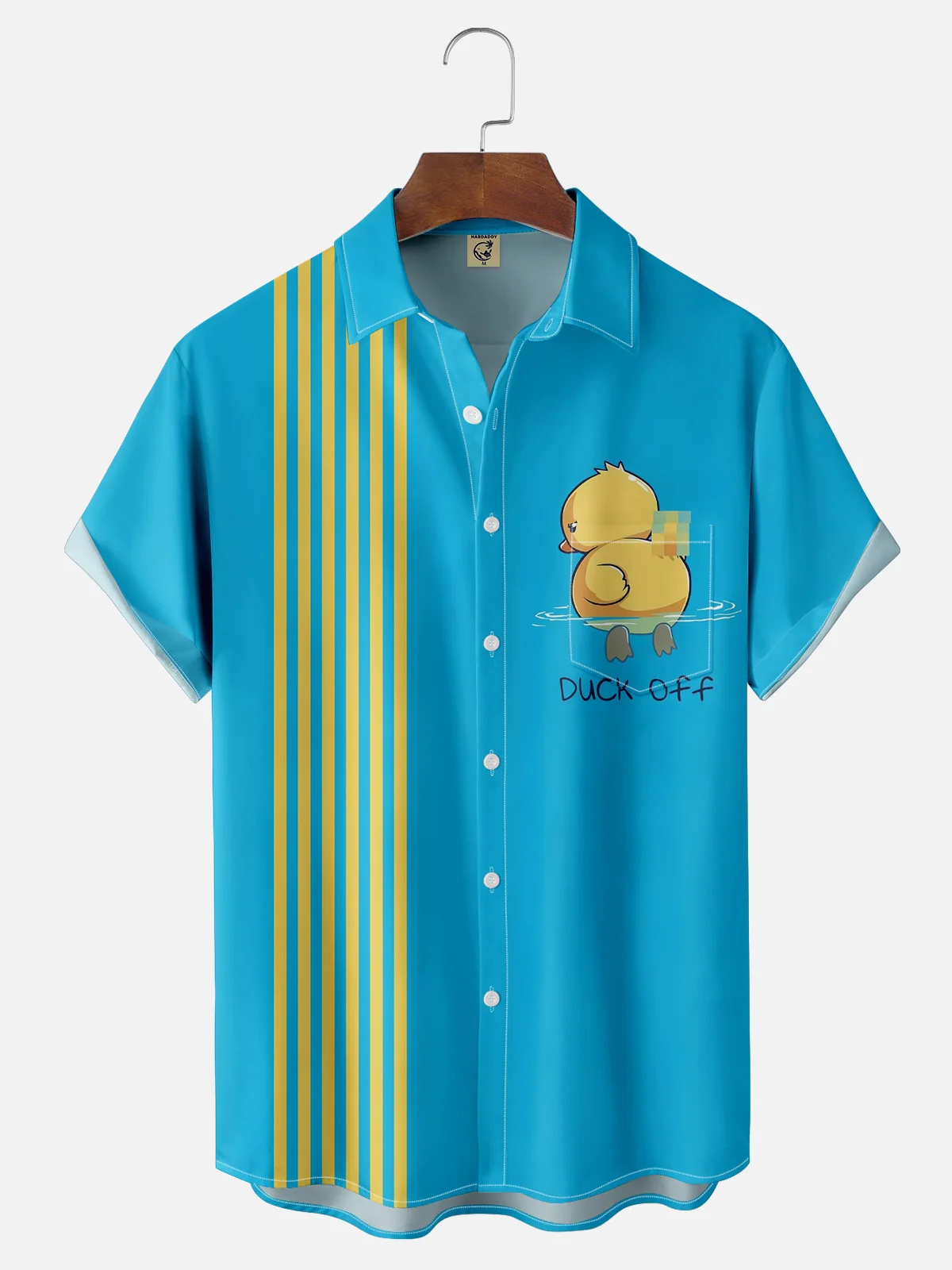 Moisture-wicking Duck Off Chest Pocket Bowling Shirt