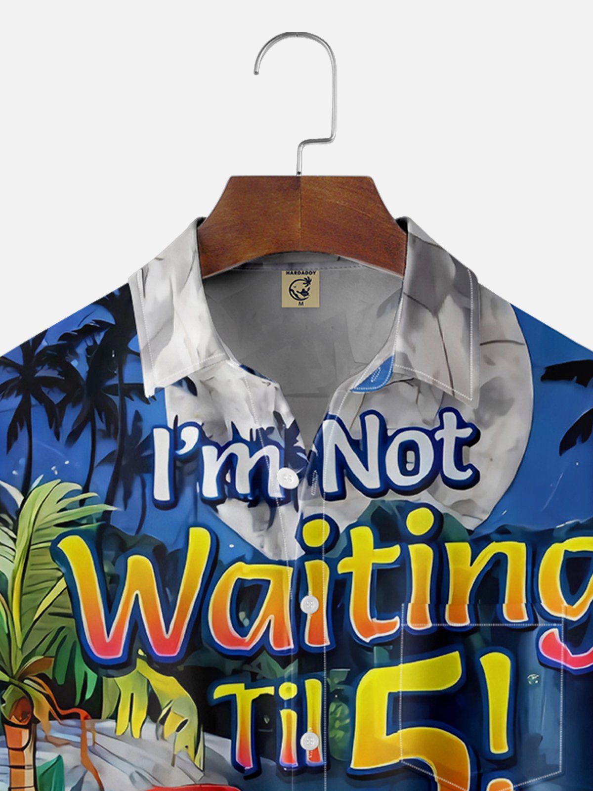 Moisture Wicking I M Not Waiting Ril 5 Parrot Beach Scene Chest Pocket Hawaiian Shirt