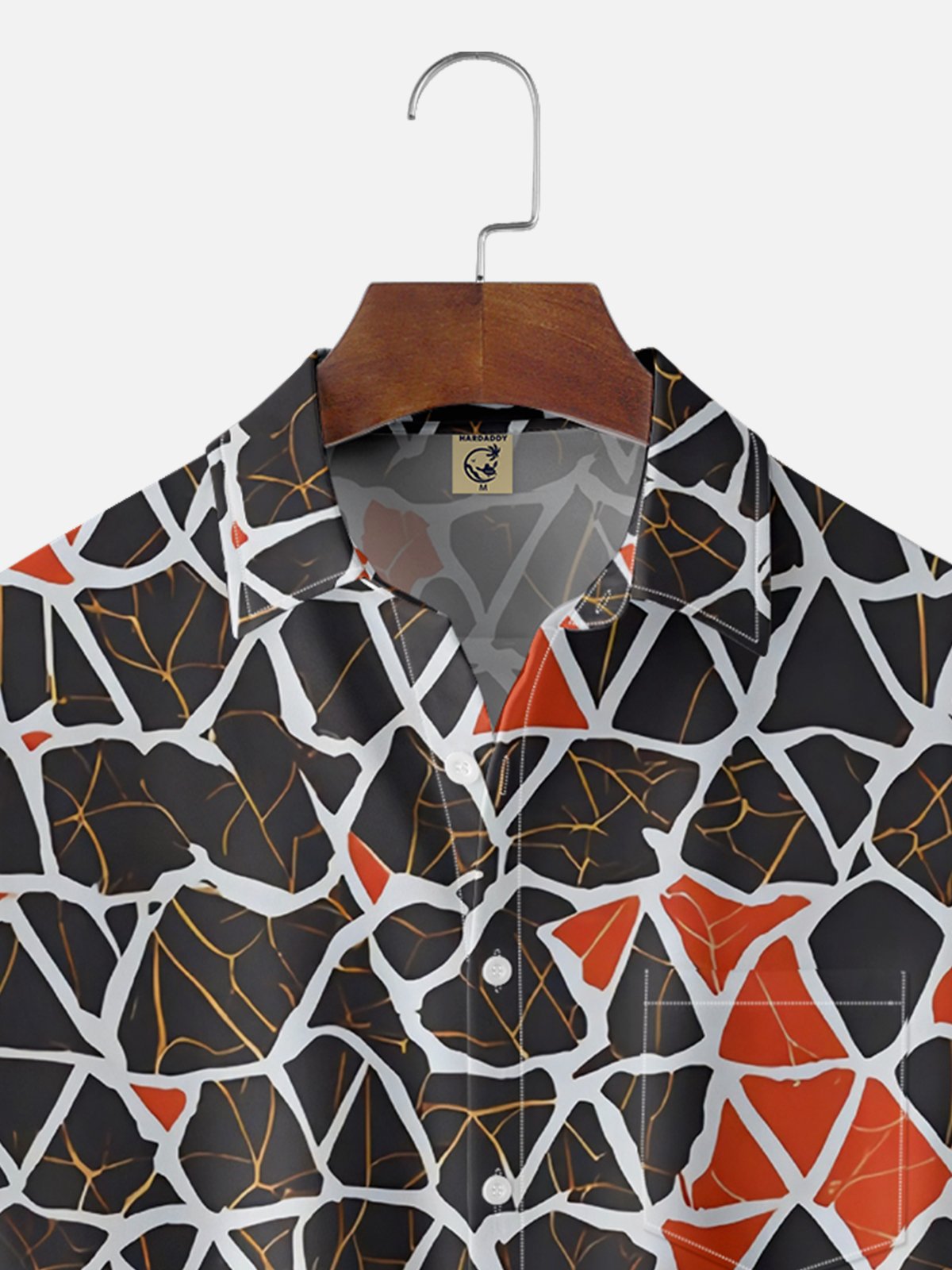 Moisture-wicking Geomatric Chest Pocket Casual Shirt