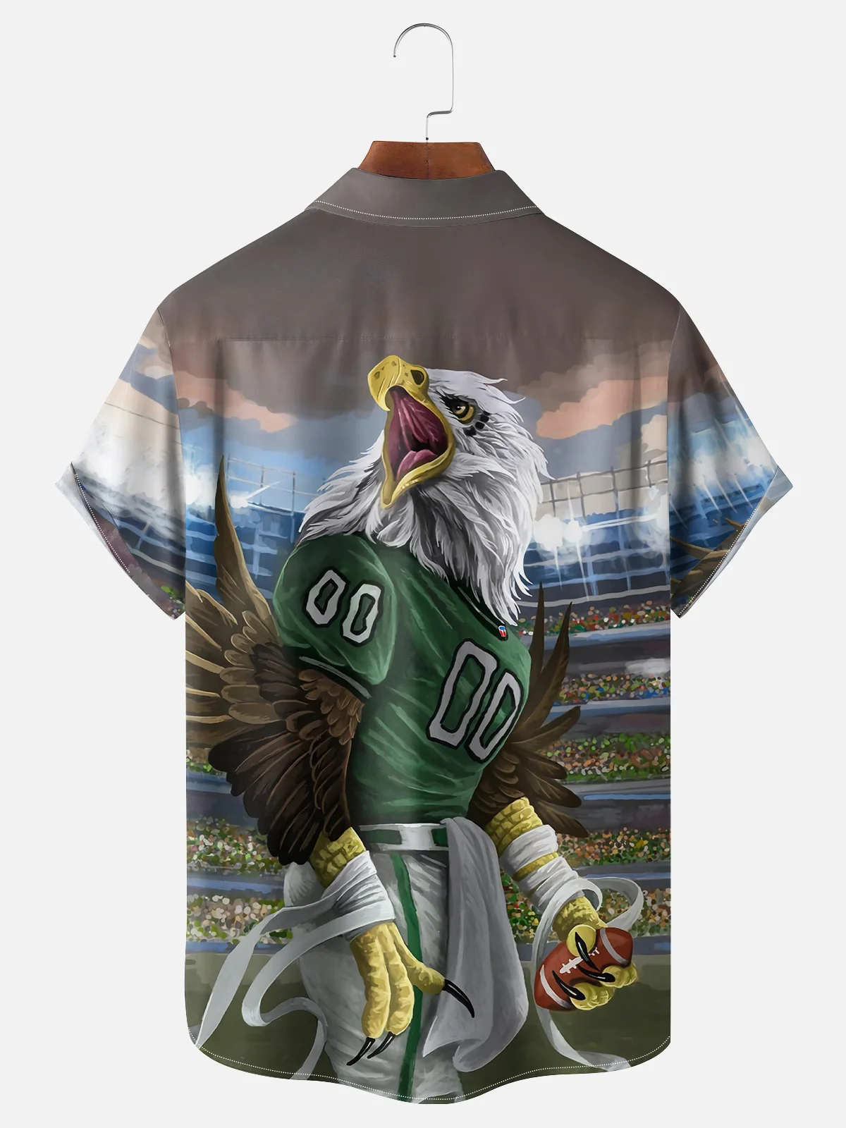 Moisture Wicking Philadelphia Art Football Eagles Chest Pocket Casual Shirt