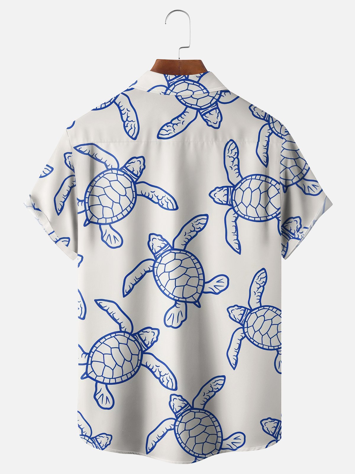 Moisture-wicking Sea Turtle Chest Pocket Hawaiian Shirt