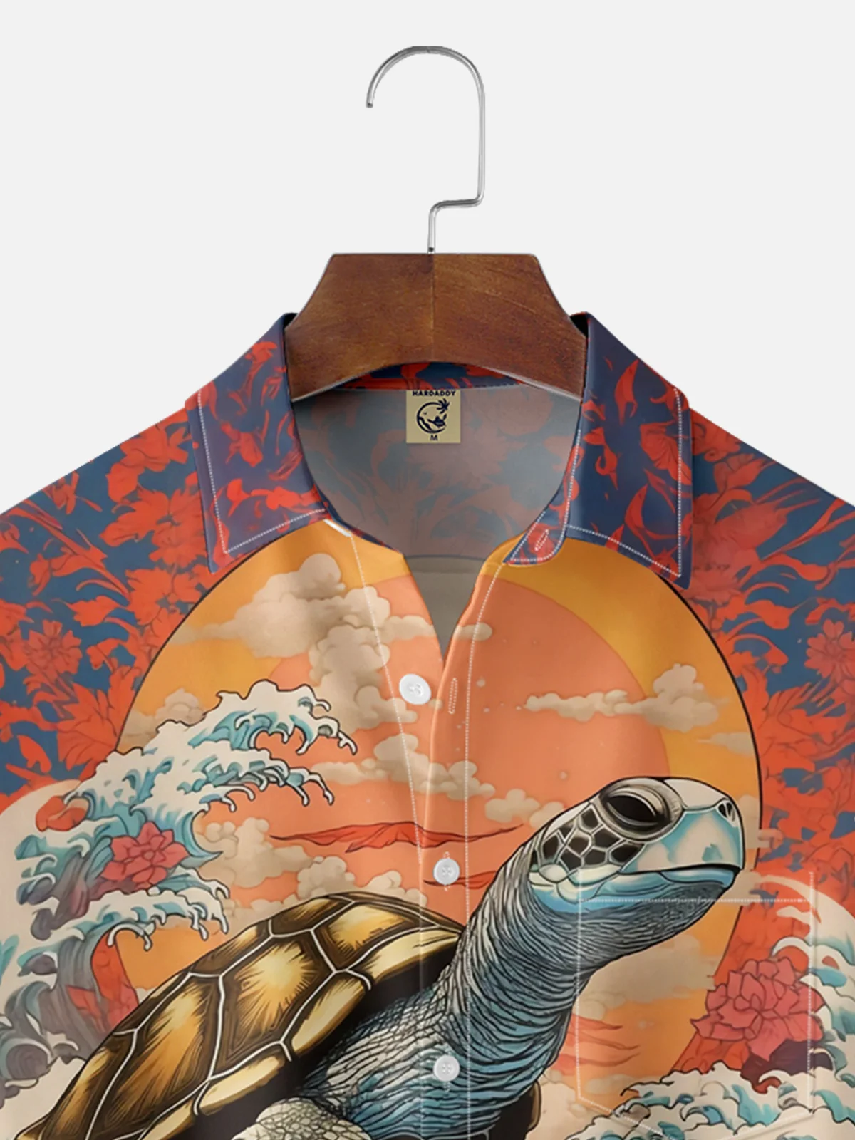 Moisture Wicking Ukiyo-e Turtle Hawaiian Shirt