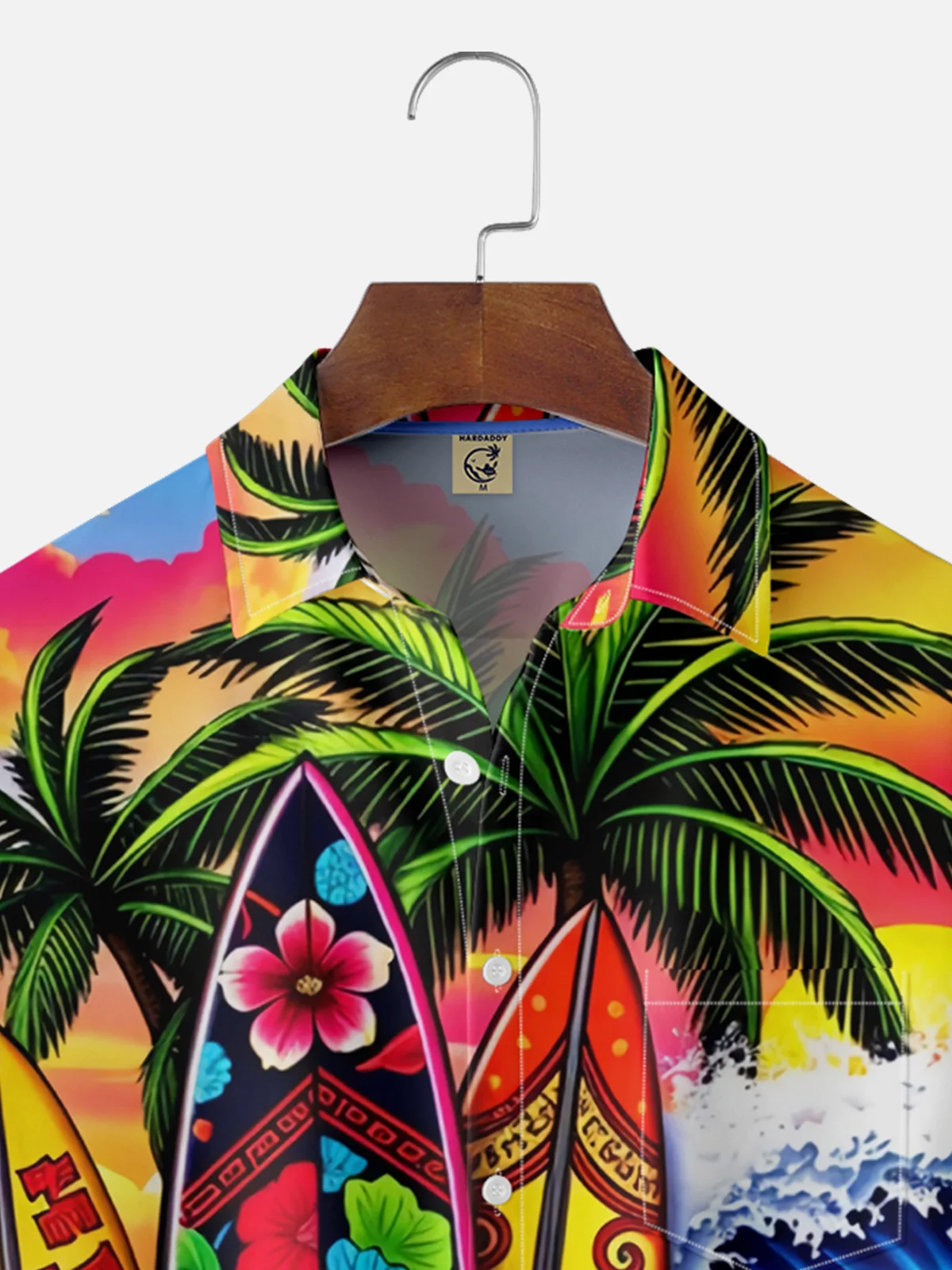 Moisture Wicking Beach Surf Vacation Landscape Chest Pocket Casual Shirt