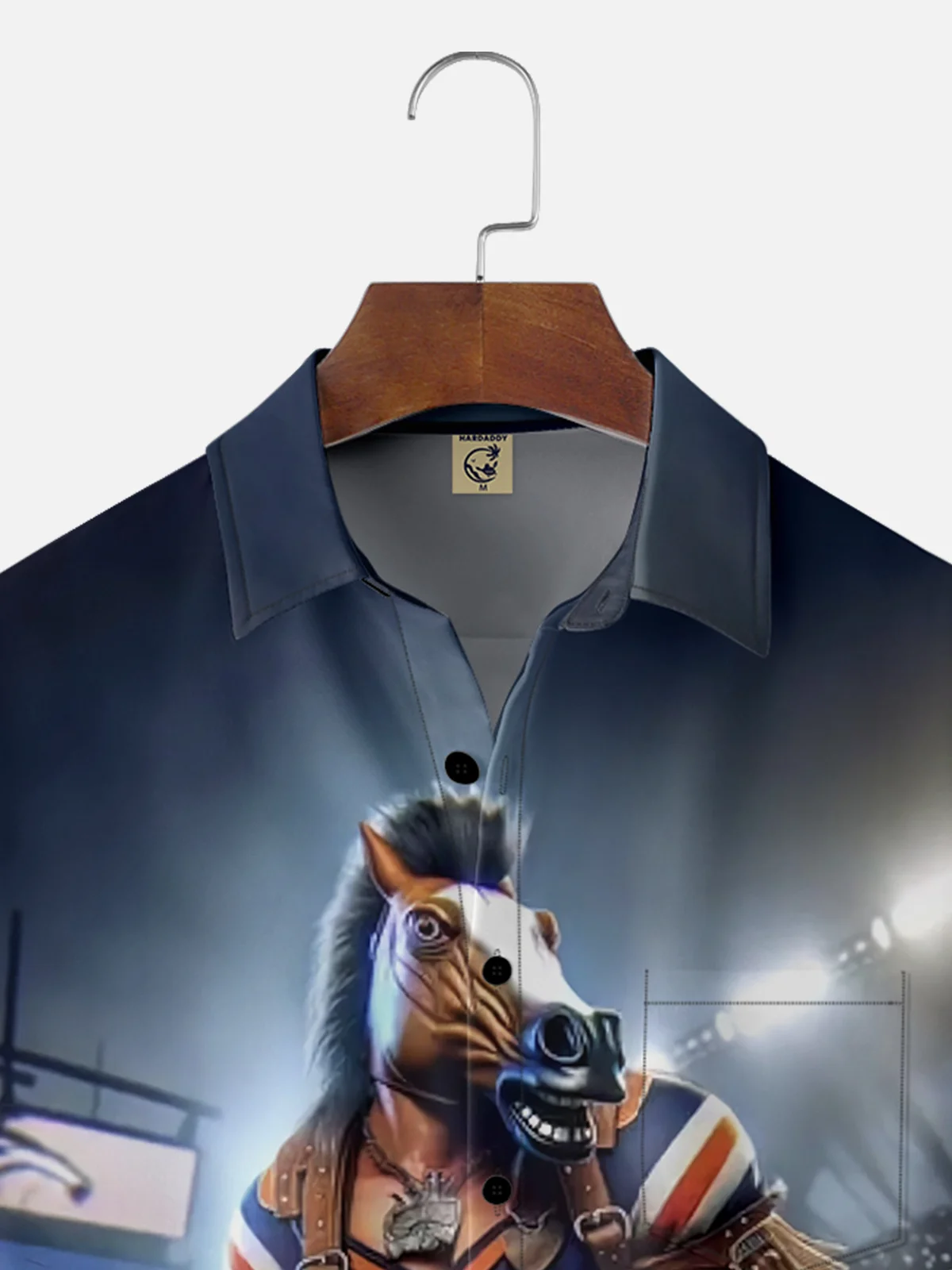 Moisture-wicking Denver American Football Art Super Horse Chest Pocket Casual Shirt