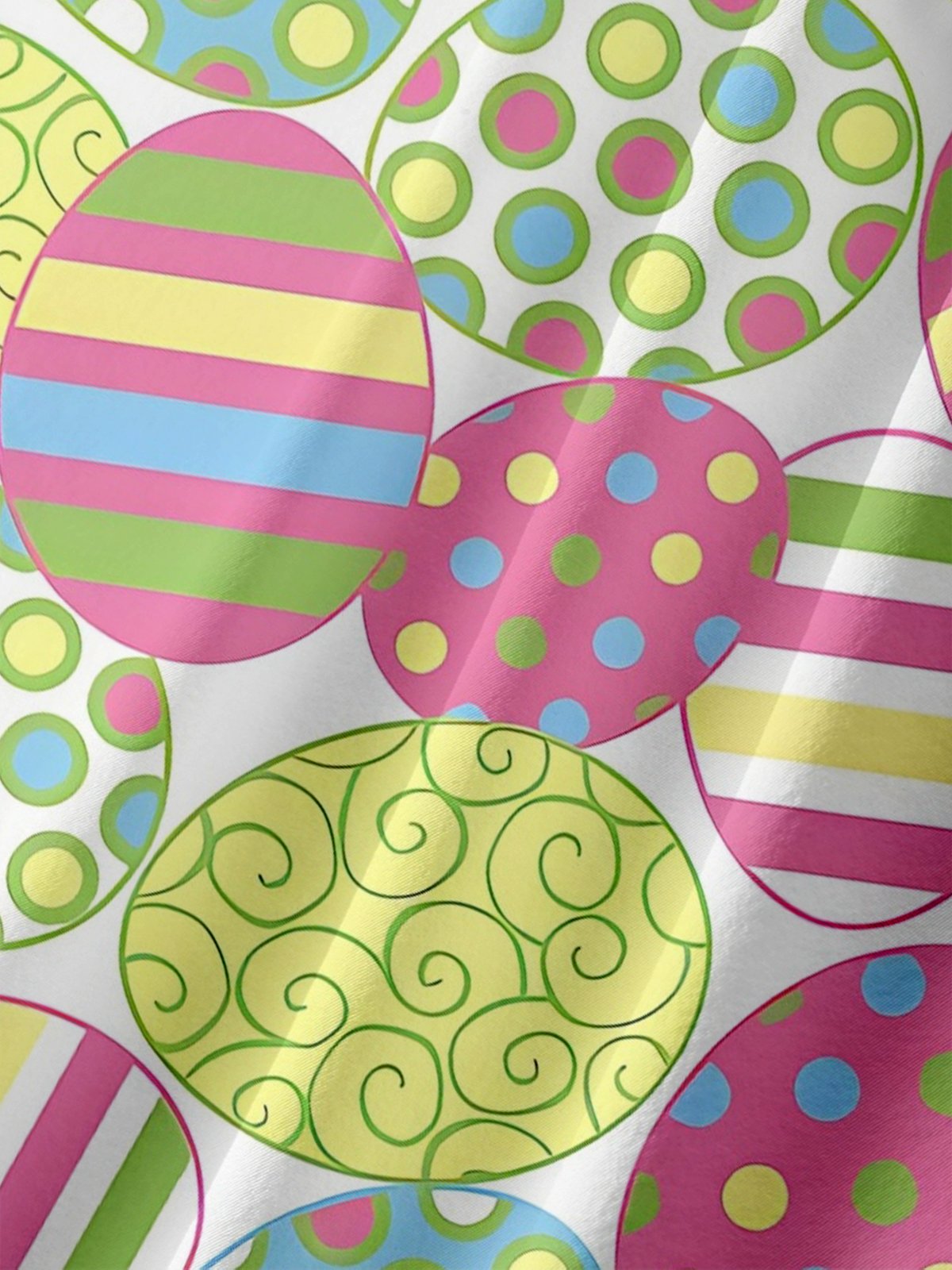Moisture-wicking Easter Abstract Egg Art Chest Pocket Casual Shirt