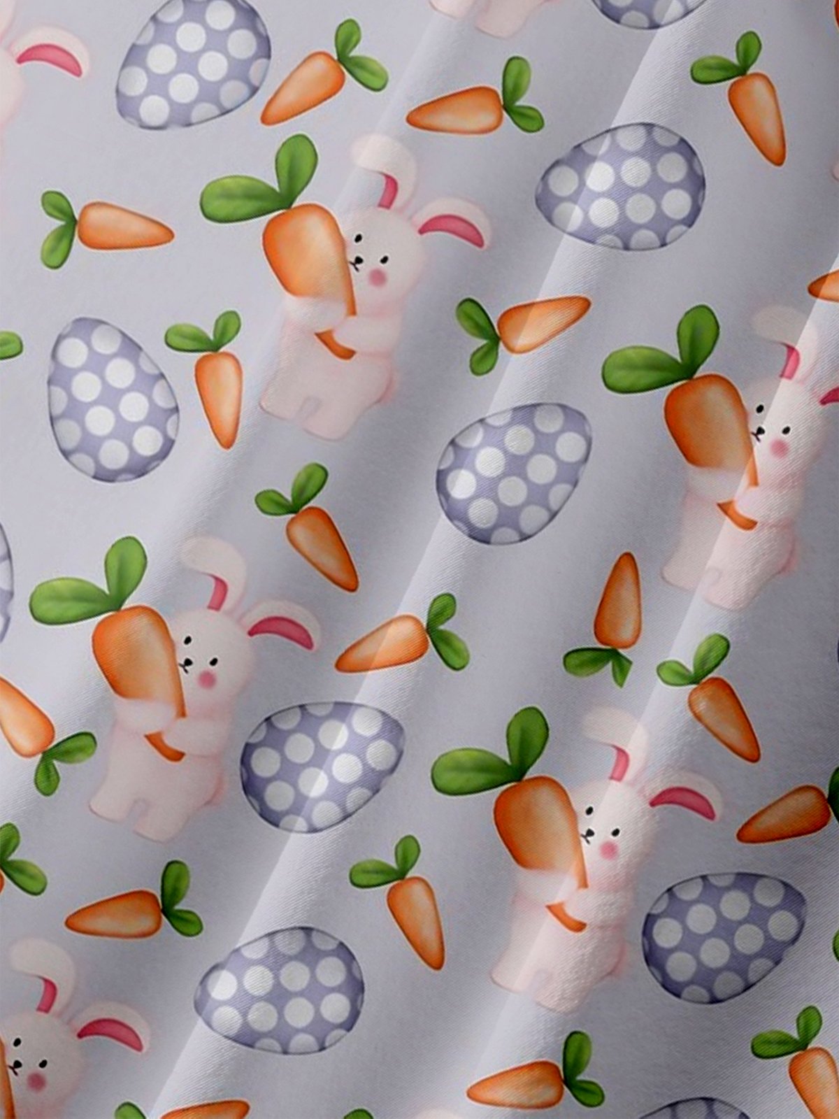 Moisture-wicking Easter Bunny Rabbit Eggs Carrots Chest Pocket Casual Shirt