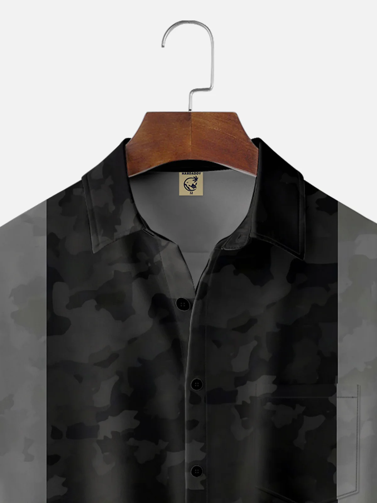 Moisture Wicking Colorblock Camouflage Chest Pocket Casual Shirt