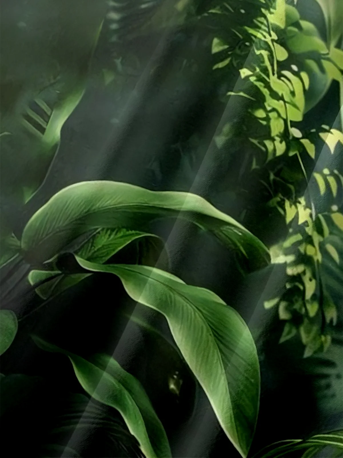 Moisture-wicking Rainforest Scenery Chest Pocket Hawaiian Shirt