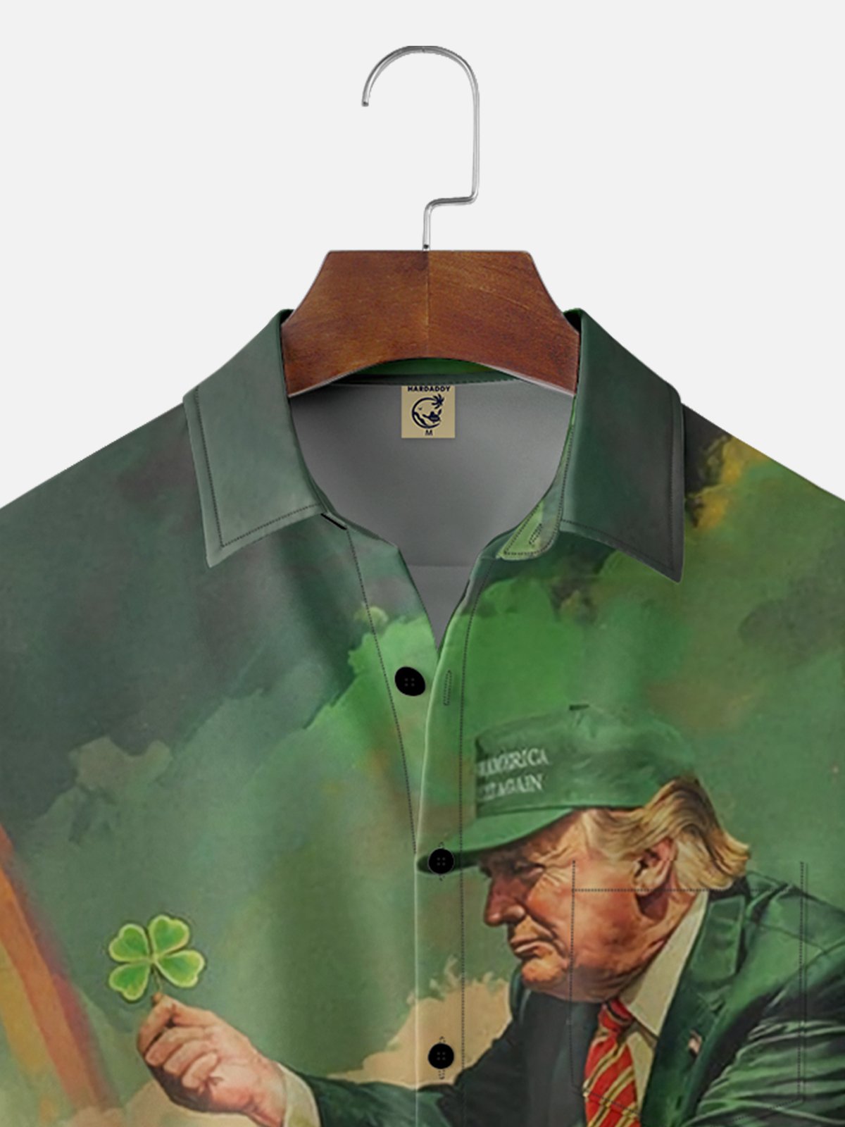 Moisture-wicking Trump Makes St. Patrick's Day Great Again Chest Pocket Casual Shirt