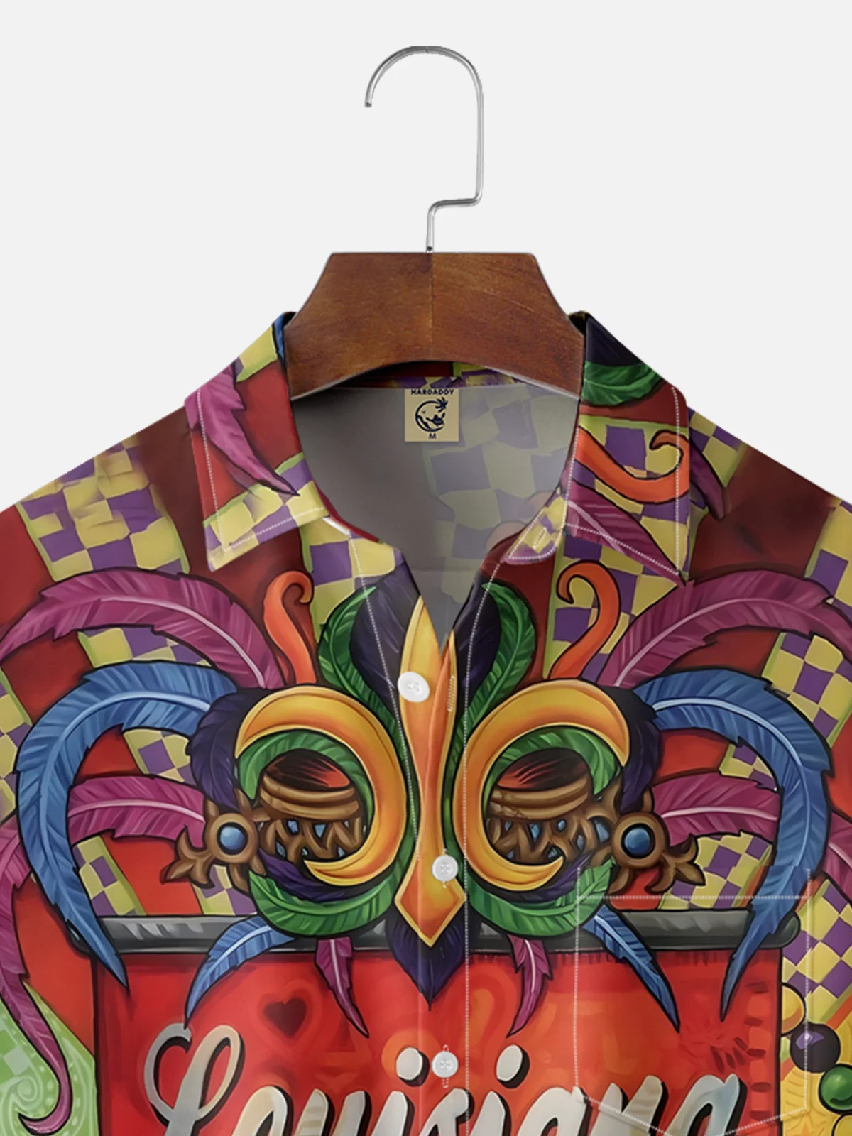 Moisture-wicking Mardi Gras Mask Pop Chest Pocket Casual Shirt