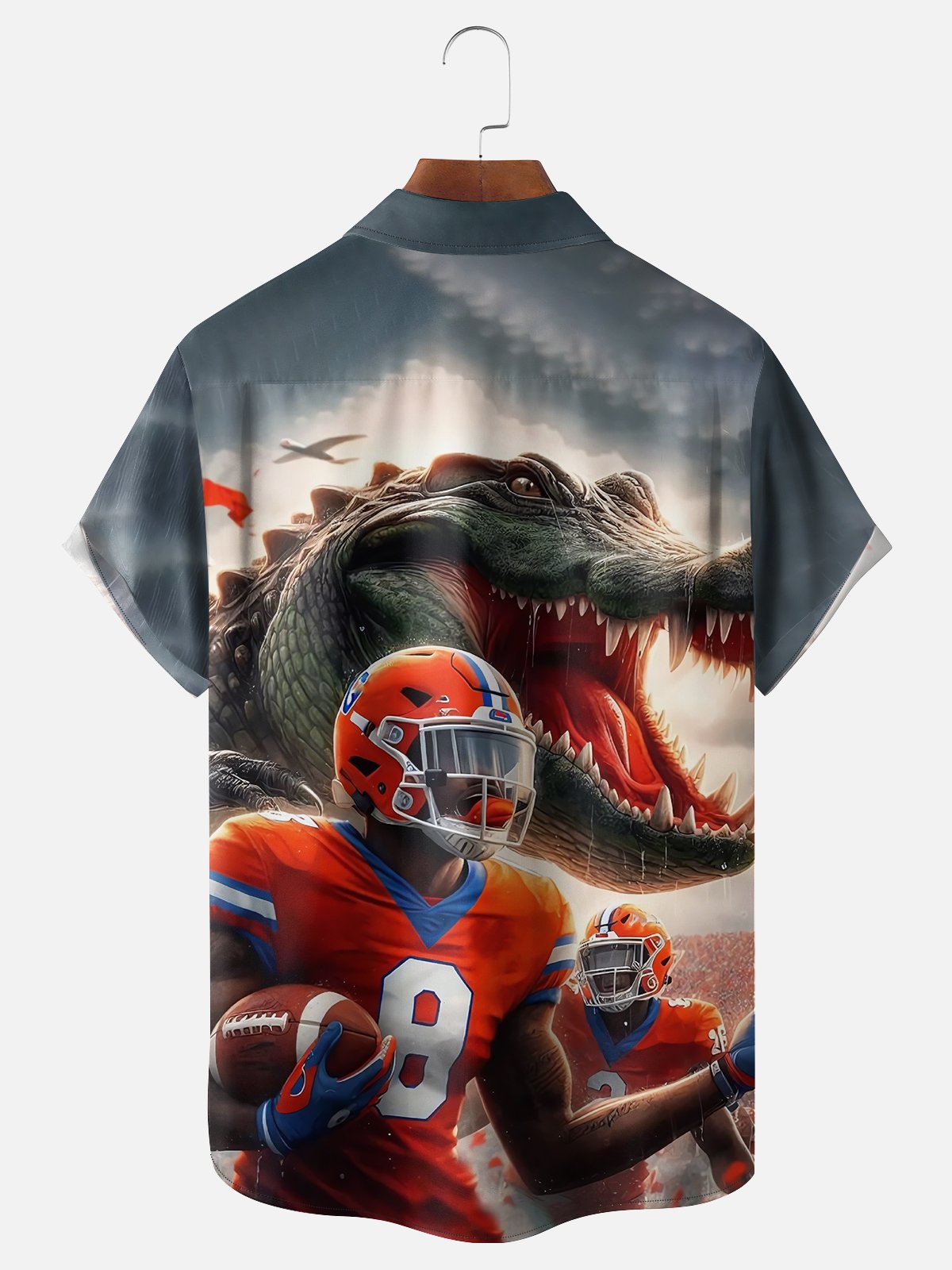 Moisture-wicking Florida Football Art Gator Chest Pocket Casual Shirt