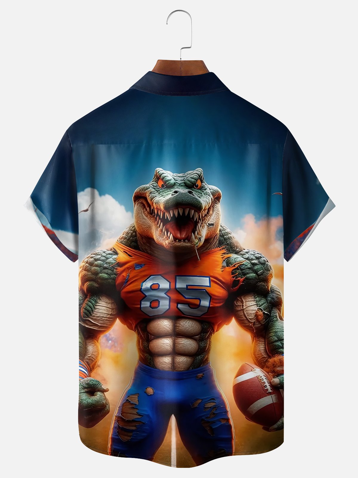 Moisture-wicking Florida Football Art Gator Chest Pocket Casual Shirt