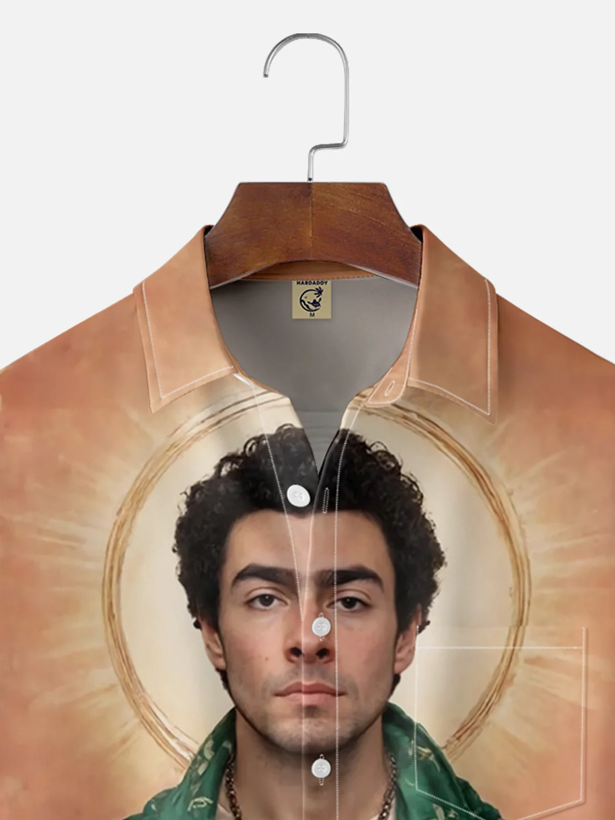 Moisture-wicking Luigi Art God Portrait Art Painting Mangione Chest Pocket Casual Shirt