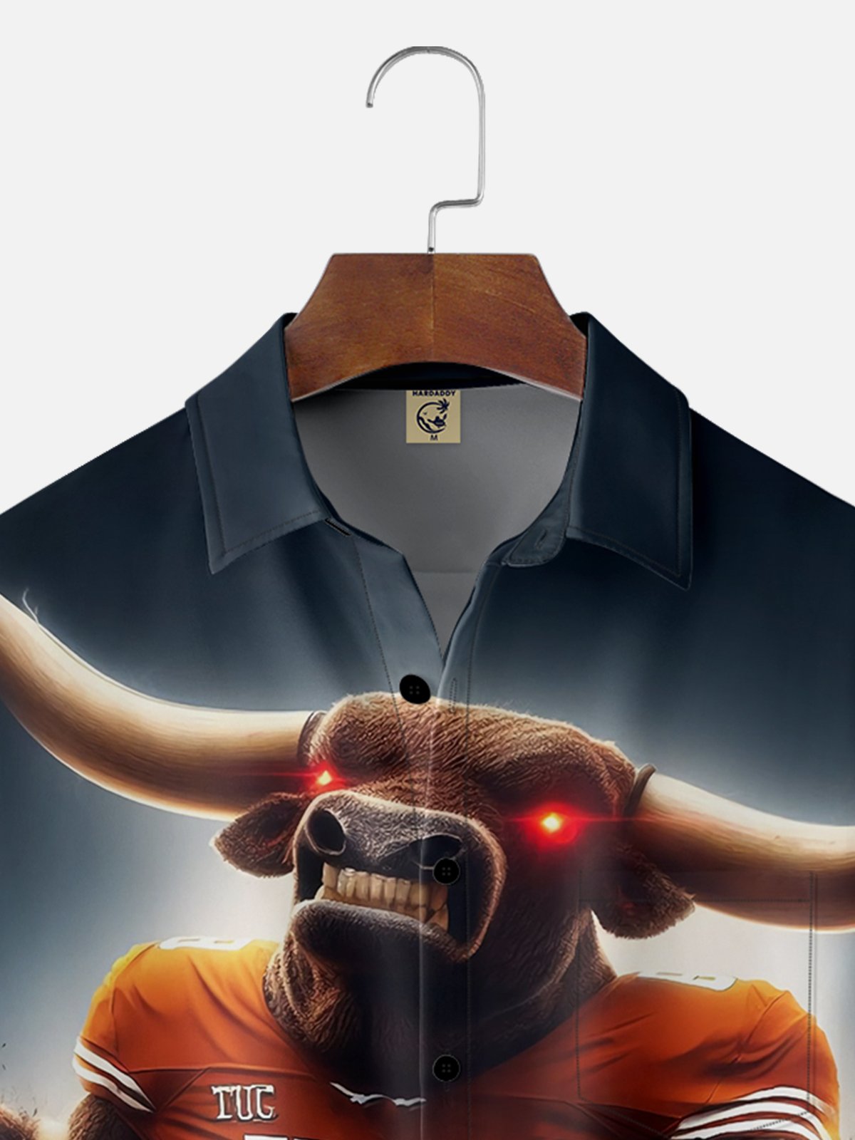 Moisture-wicking Texas American Football Art Rage Longhorn Chest Pocket Casual Shirt