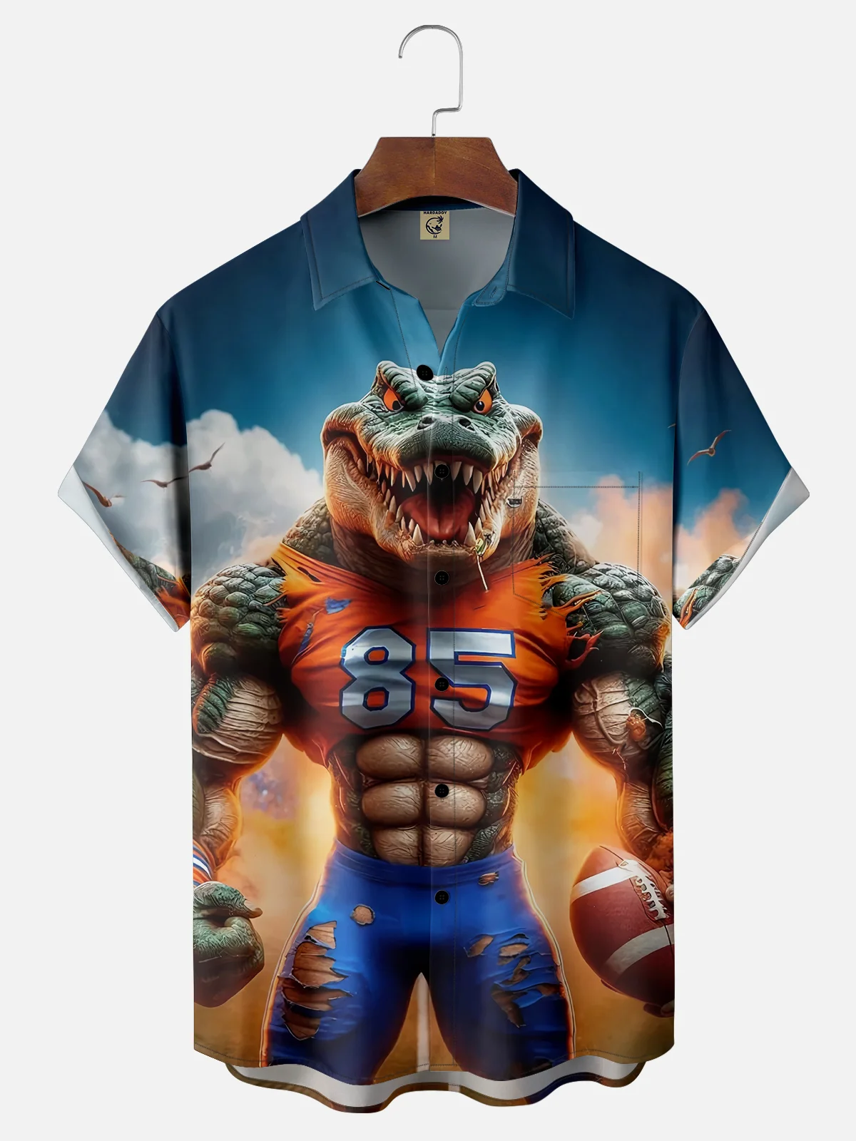 Moisture-wicking Florida Football Art Gator Chest Pocket Casual Shirt