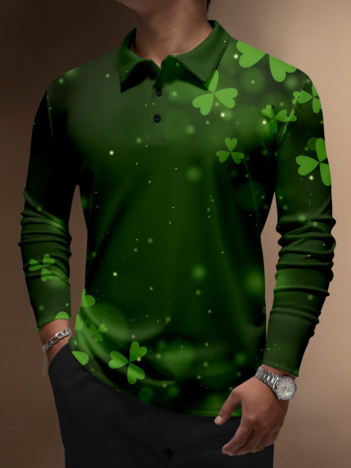 Moisture Wicking St. Patrick's Day Shamrock Golf Polo