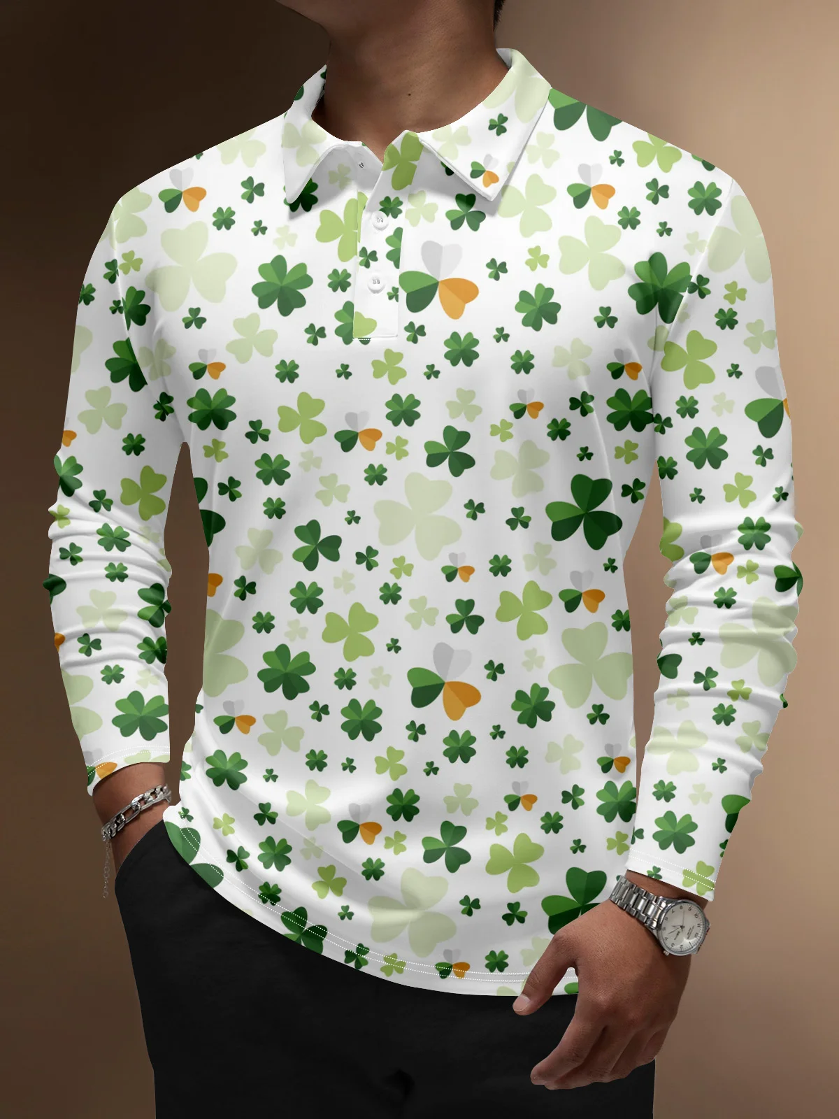 Moisture Wicking St. Patrick's Day Shamrock Golf Polo