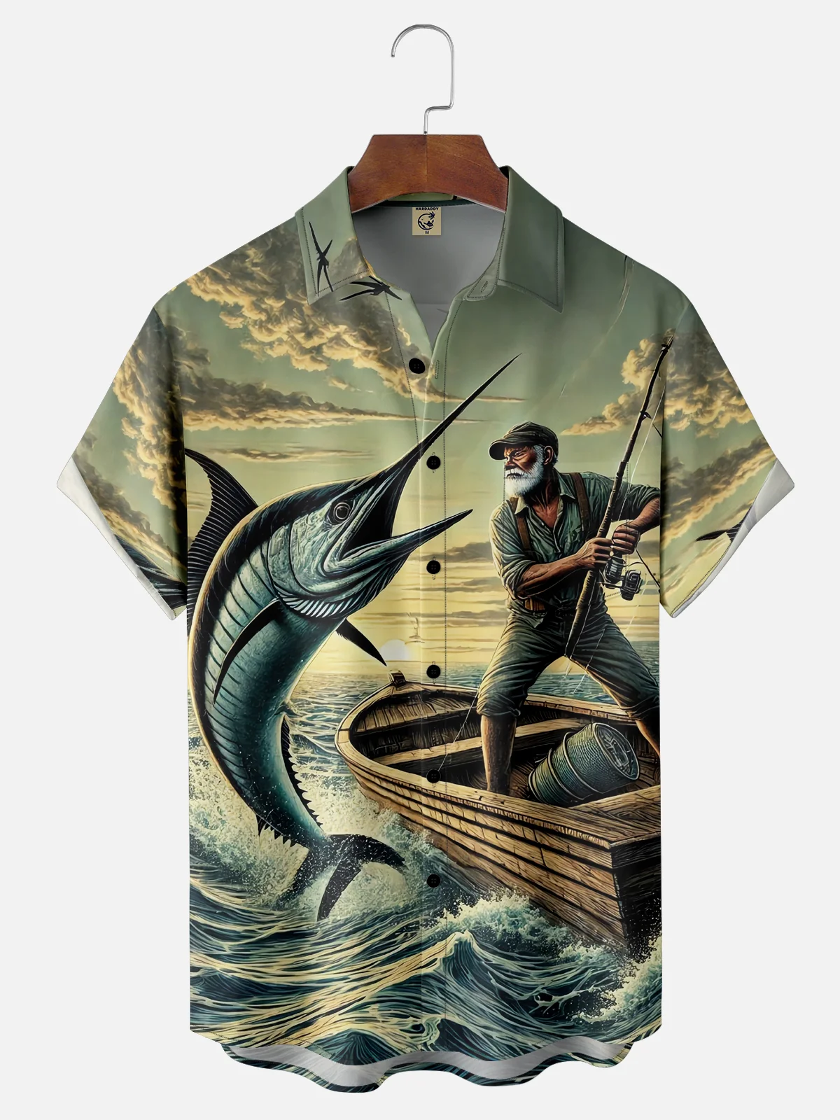 Moisture-wicking Fishing Ocean Chest Pocket Casual Shirt