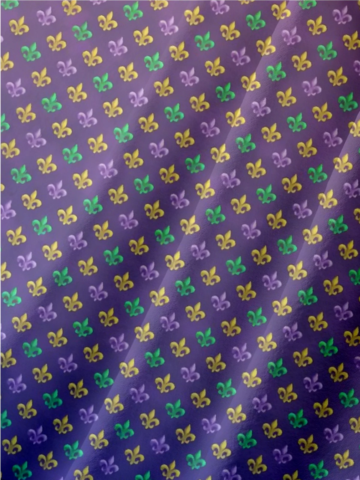 Moisture-wicking Mardi Gras Royal Symbols Gradient Chest Pocket Casual Shirt