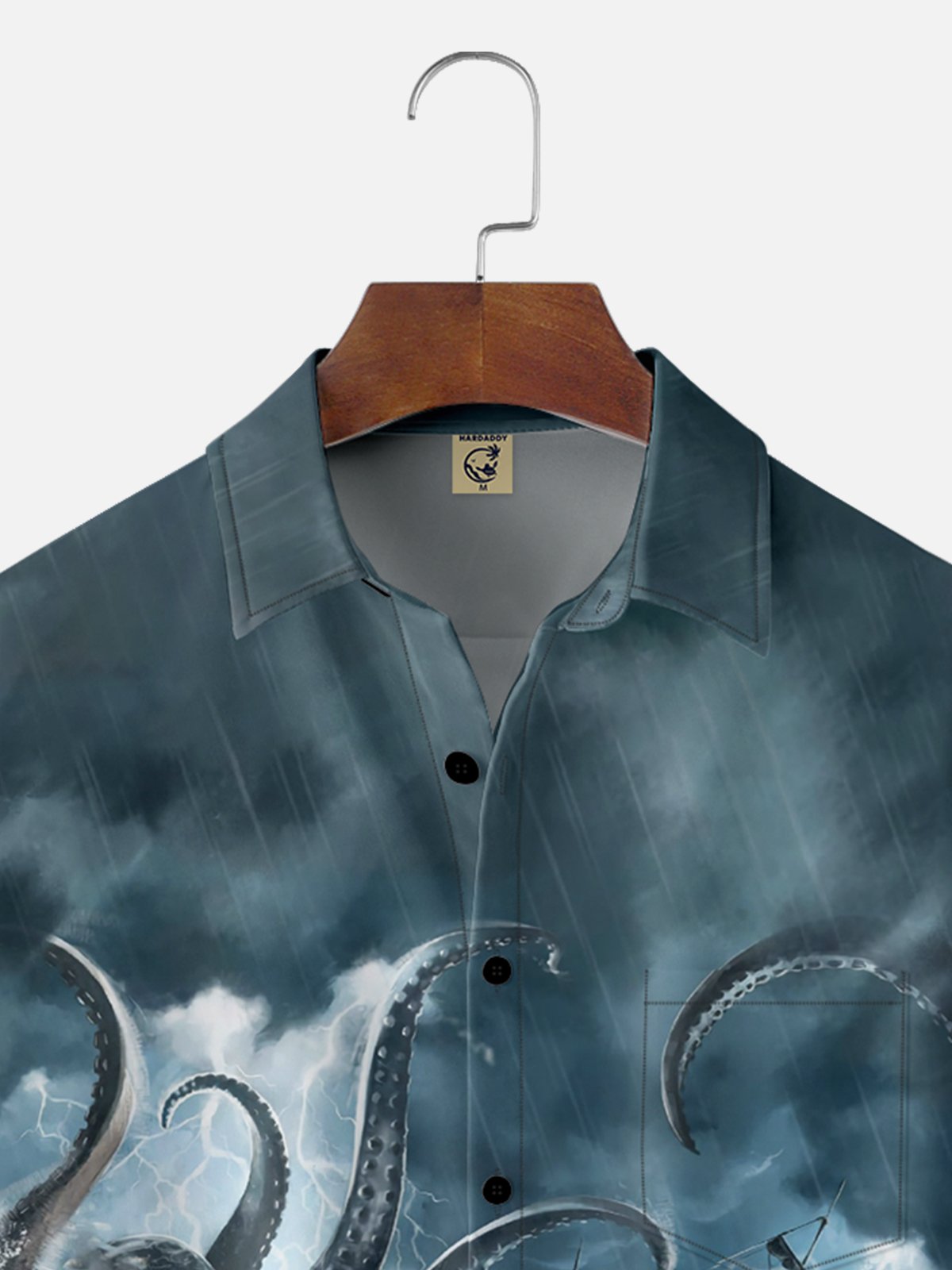 Moisture-wicking Octopus Sailing Ocean Chest Pocket Casual Shirt