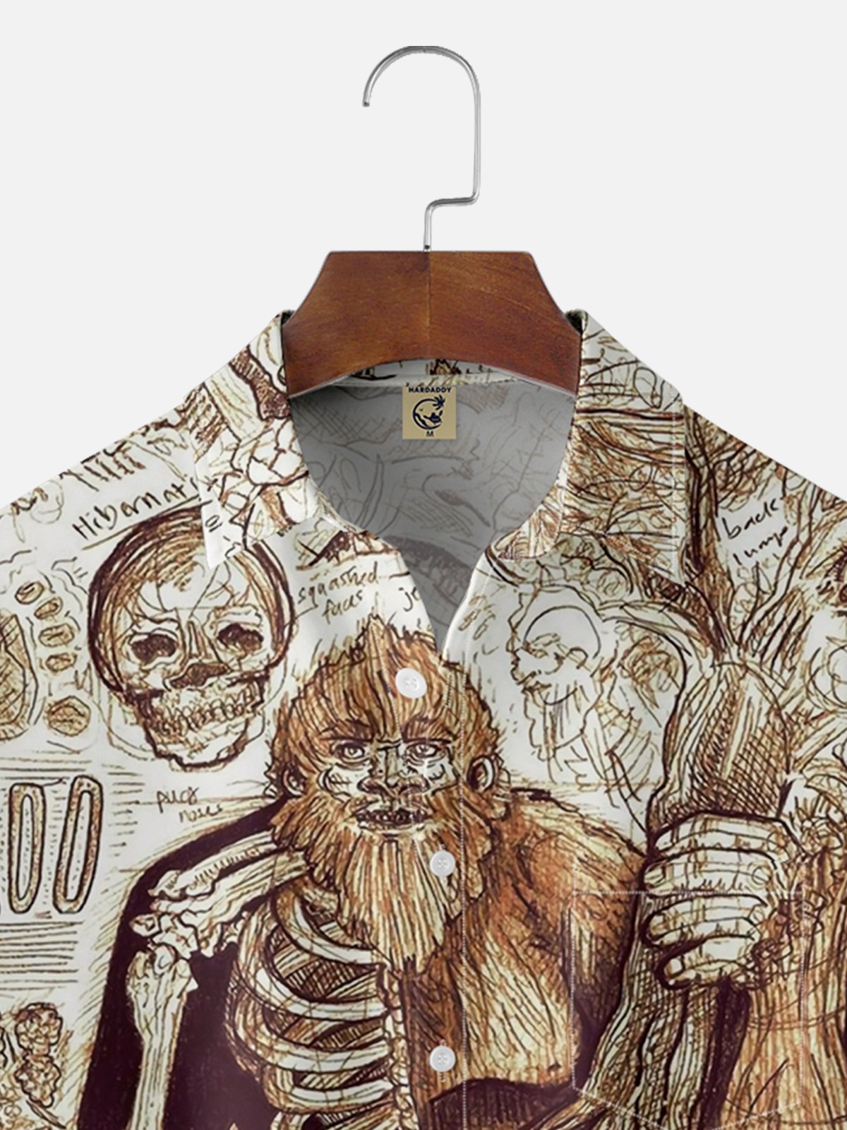 Moisture-wicking Bigfoot Art Analysis Chest Pocket Hawaiian Shirt