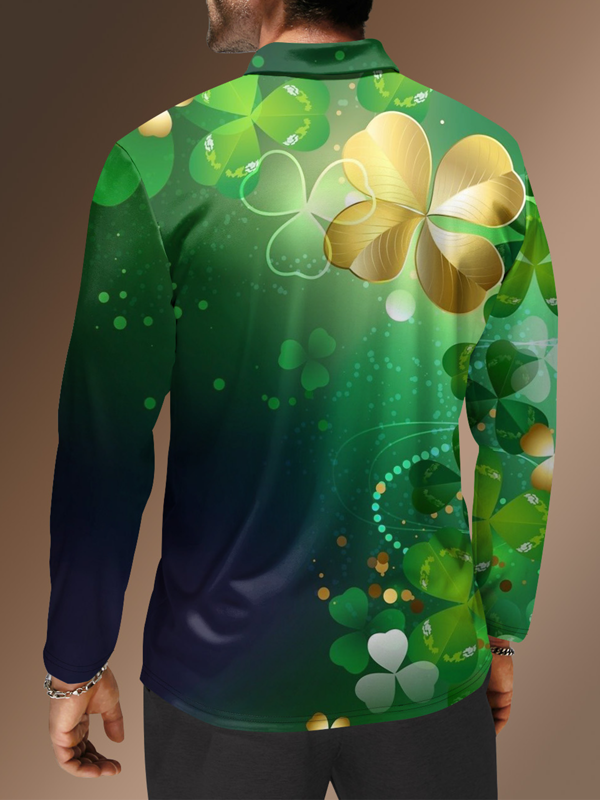 Moisture Wicking St. Patrick's Day Shamrock Golf Polo